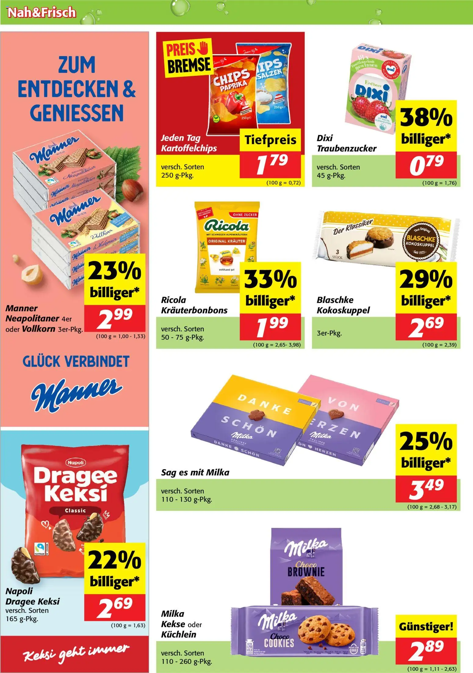 Nah und Frisch Flugblatt gültig ab 05.11.2025 | Seite: 6 | Produkte: Chips, Kekse, Zucker