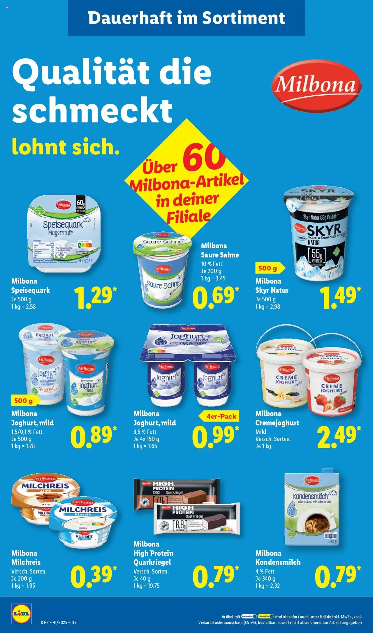 Lidl Prospekt 	 – gültig ab 06.10.2025 | Seite: 12 | Produkte: Joghurt, Creme, Sahne, Speisequark