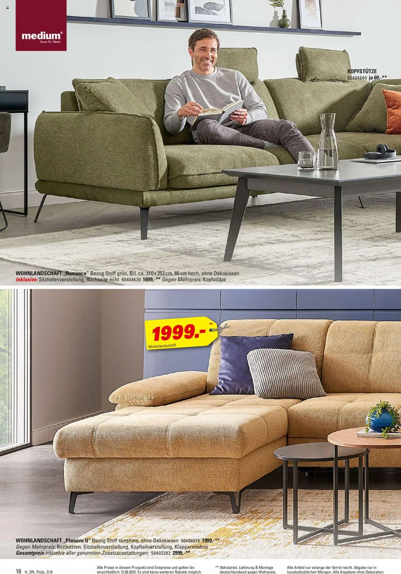 Höffner - Polster Spezial - gültig ab dem 30.07.2025 | Seite: 16 | Produkte: Wohnlandschaft
