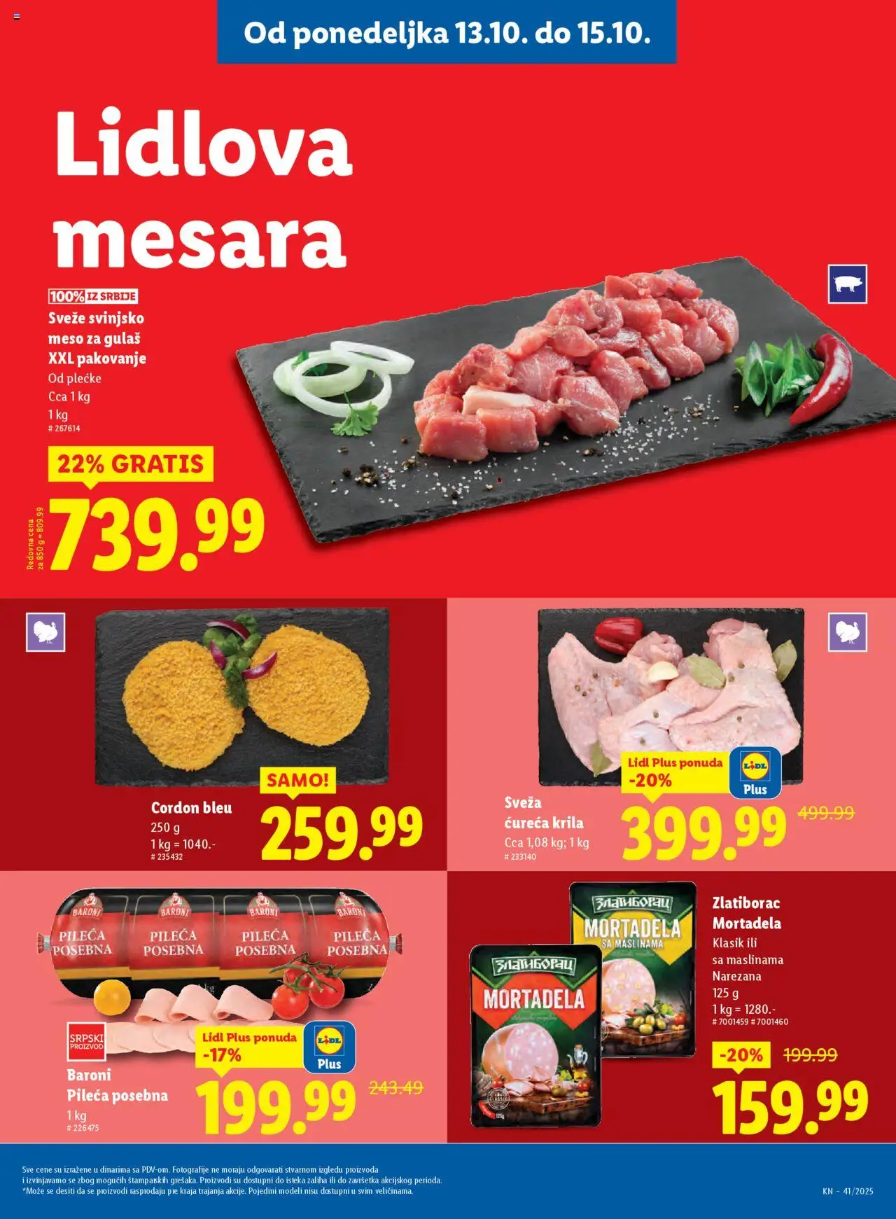 Lidl katalog - važi od 09.10.2025 | Strana: 69 | Proizvode: Svinjsko meso, Mortadela, Pakovanje, Meso za gulaš
