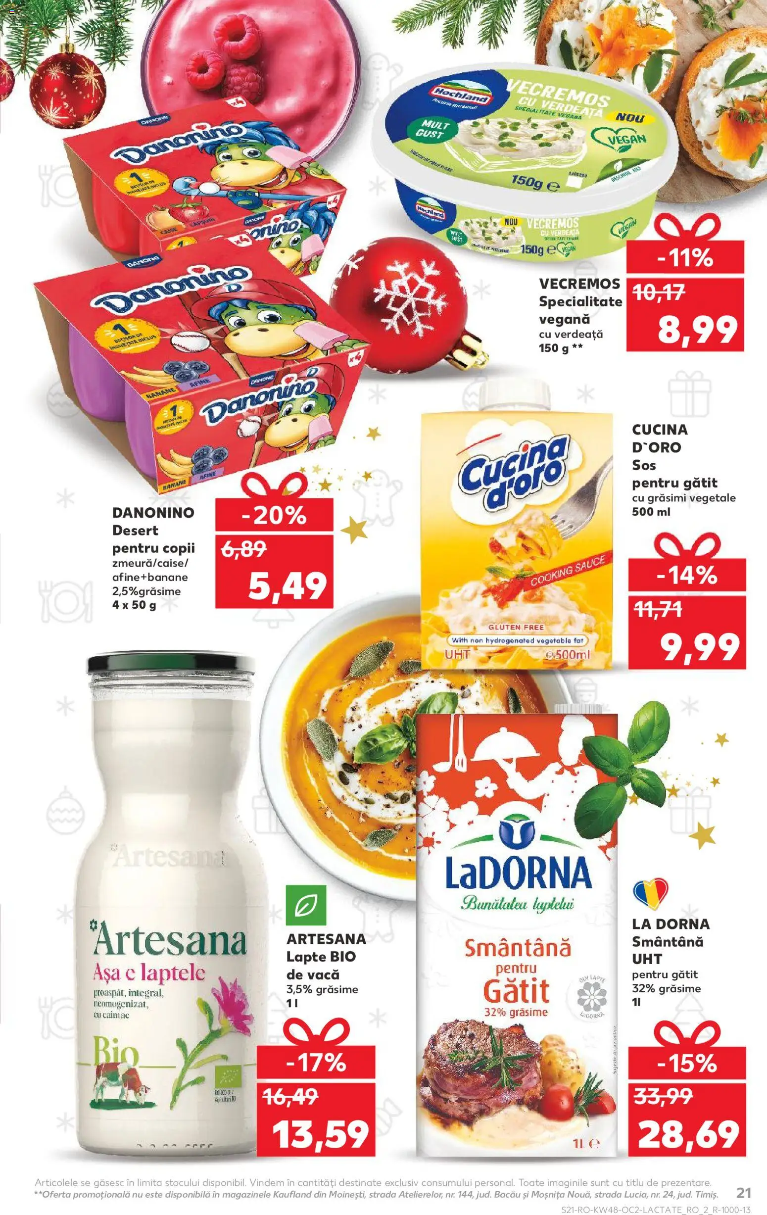 Kaufland RO akciós ujság - amely érvényes a következő dátumtól: 26.11.2025 | Oldal: 21 | Termékek: Vegán