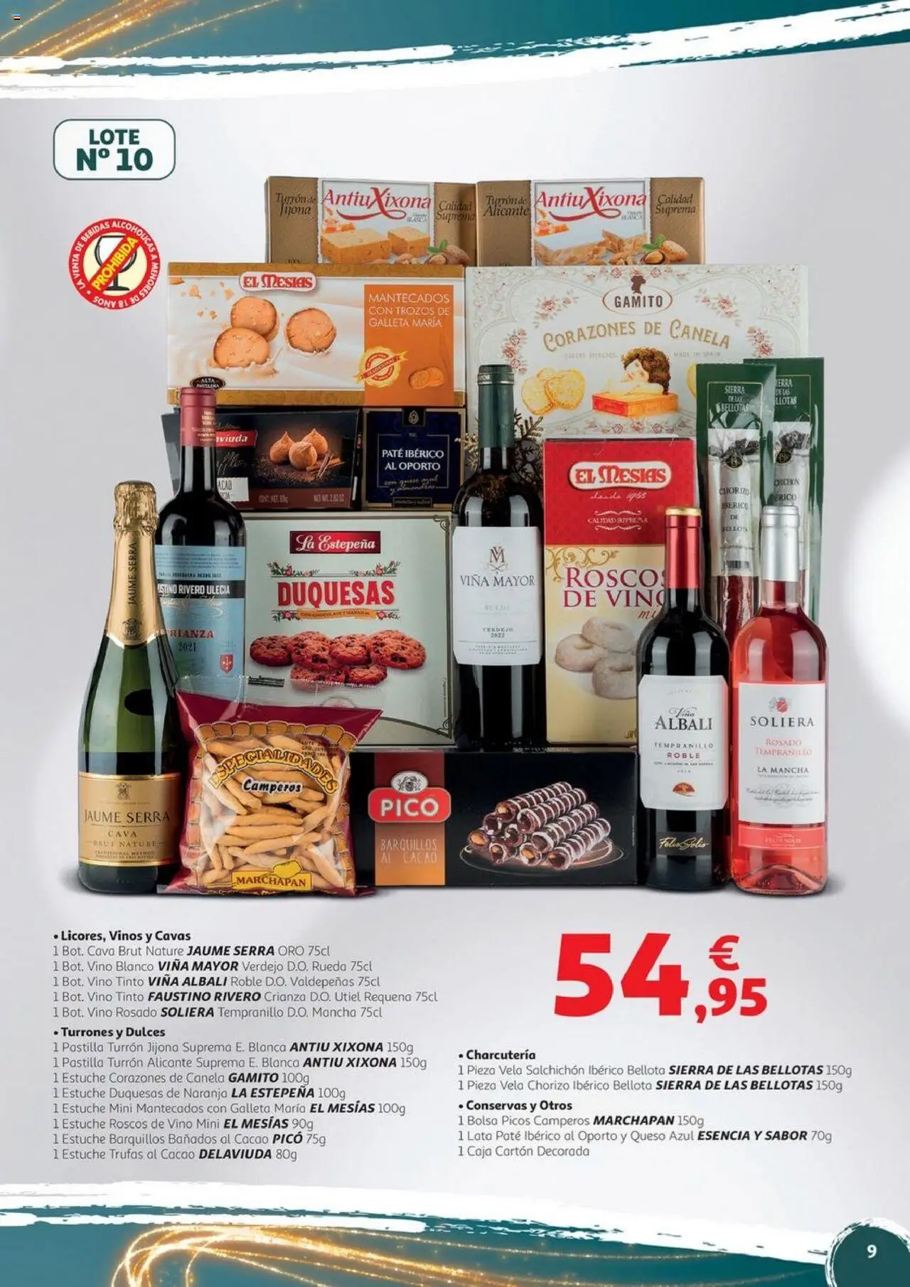 Alcampo - Alicante y Murcia │ válido desde el 06.11.2025 | Página: 9 | Productos: Queso, Vino, Φρυγανιές σικάλεως, Caja
