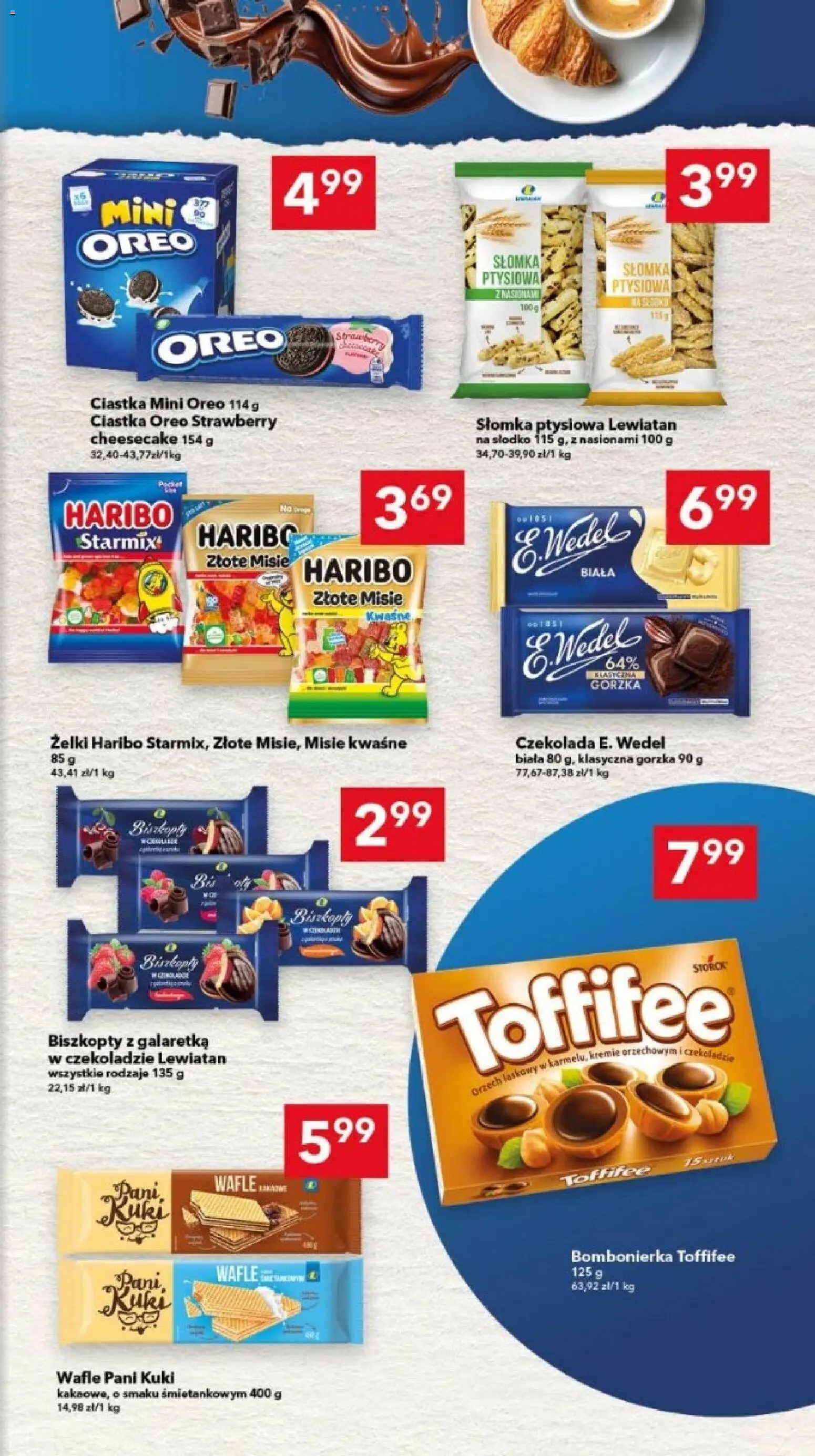 Lewiatan gazetka - Legnica od 23.04.2026 | Strona: 12 | Produkty: Wafle, Toffifee, Czekolada, Ciastka