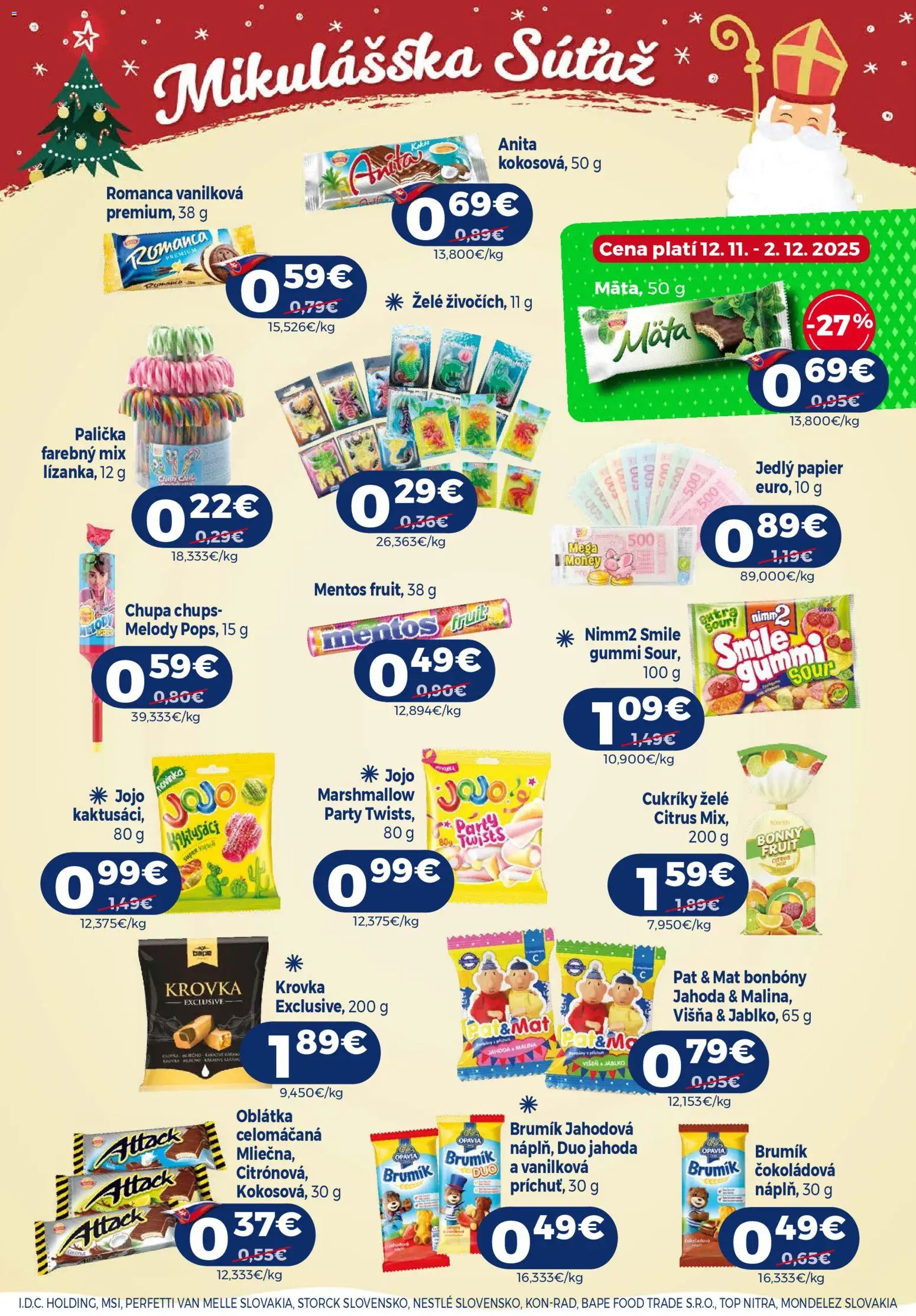 Nové Milk Agro akcie – leták je platný od 26.11.2025 | Strana: 9 | Produkty: Cukríky