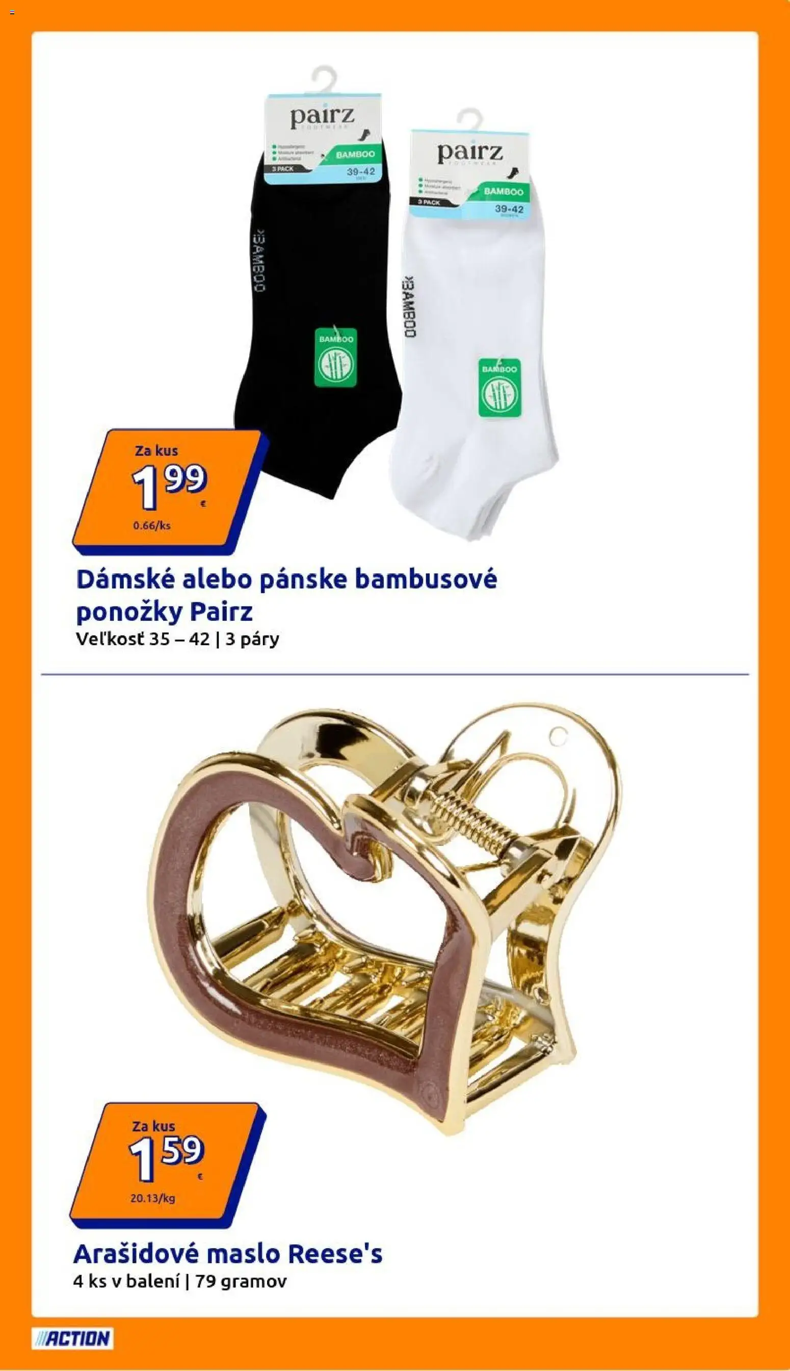 Nové Action akcie – leták je platný od 11.03.2026 | Strana: 5 | Produkty: Maslo, Ponožky