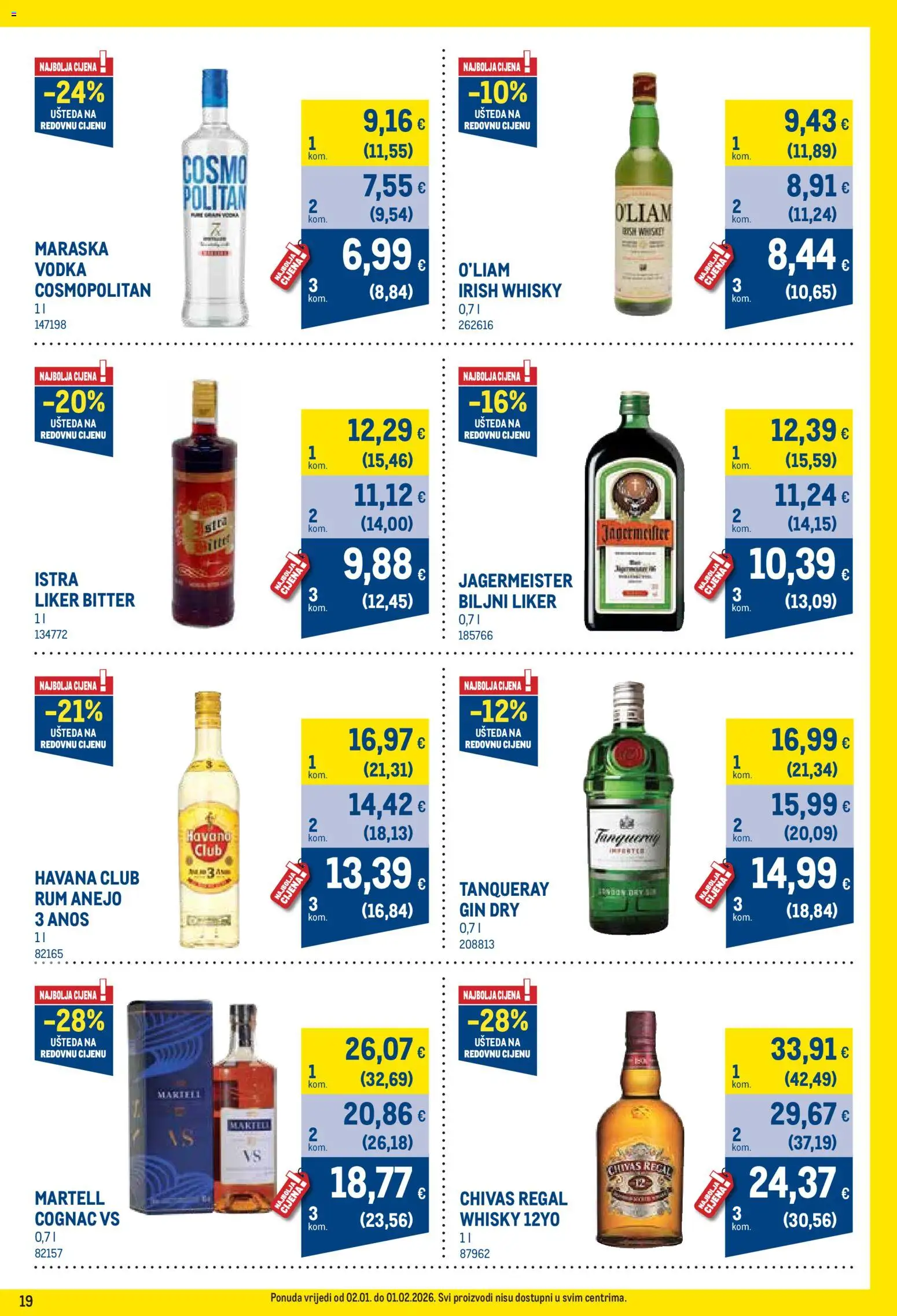Metro katalog | vrijedi od 02.01.2026 | Stranica: 19 | Proizvodi: Gin, Whisky, Regal, Vodka