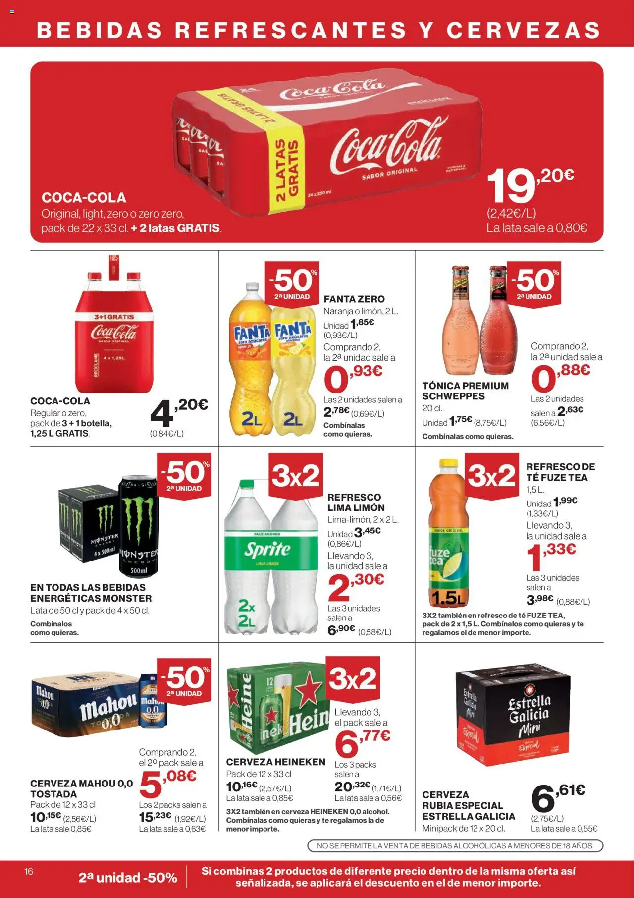El Corte Inglés ofertas │ válido desde el 09.10.2025 | Página: 18 | Productos: Cerveza, Té, Πρίζες, Σπανάκι