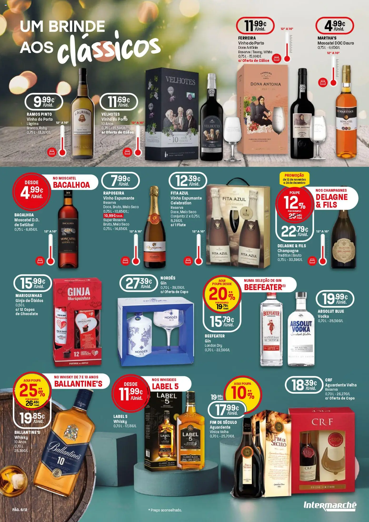 Intermarché -  Presentes de Natal Contact │ válido de 13.11.2025 | Página: 6 | Produtos: Champagne, Chocolate, Gin, Vodka