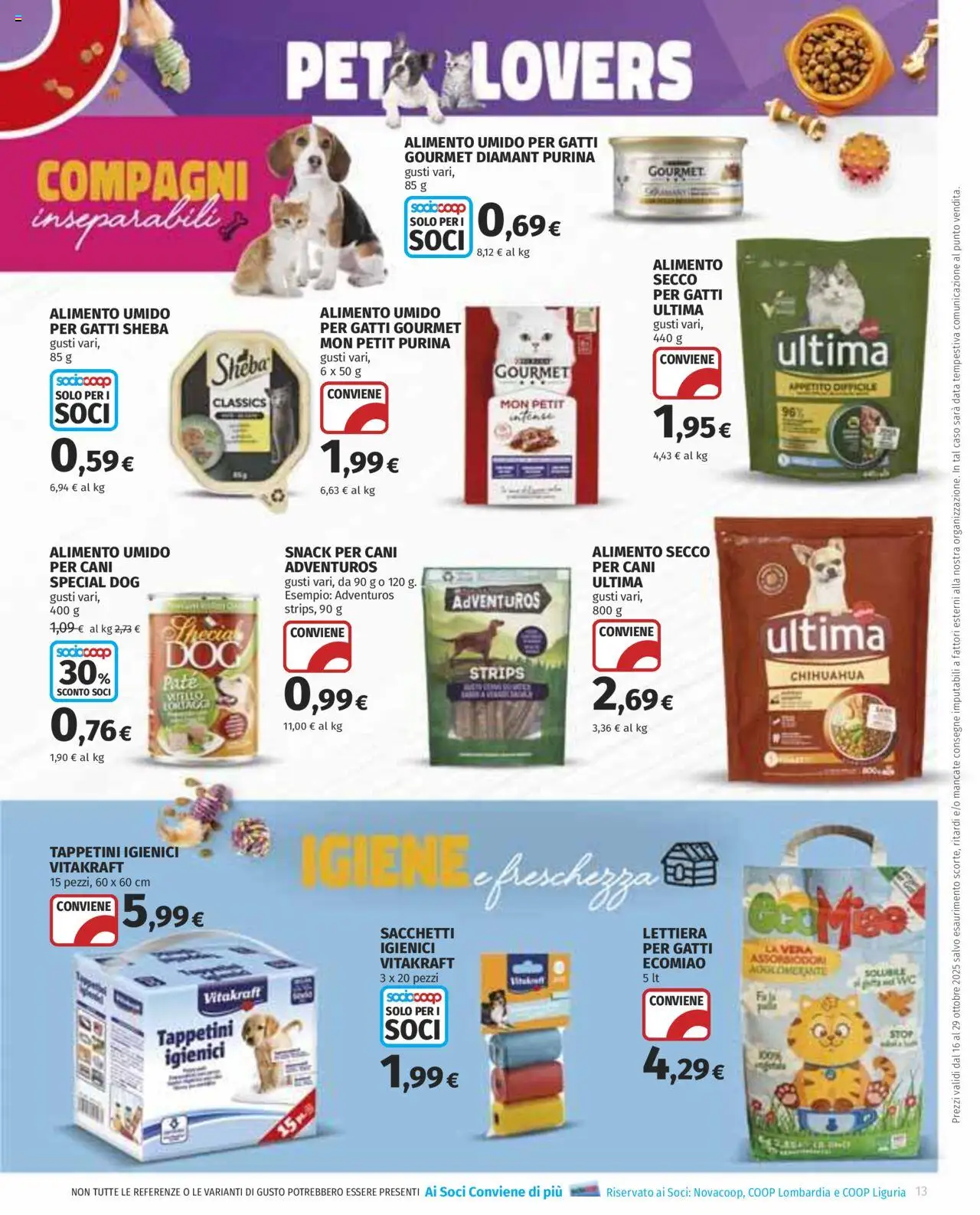 Volantino COOP del 16.10.2025 | Pagina: 13 | Prodotti: Paté, Data, WC