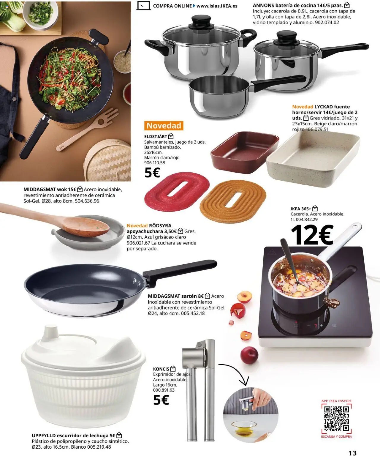 Catálogo IKEA Accesorios y decoración │ válido desde el 25.09.2025 | Página: 13 | Productos: Cocina, Exprimidor, Batería