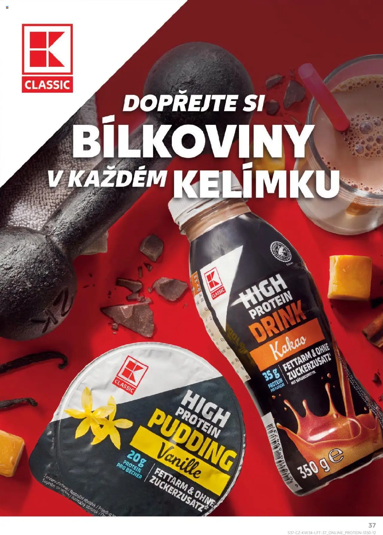 Kaufland leták - Brno od 20.08.2025 | Strana: 37 | Produkty: High protein pudding, Protein pudding, Protein drink, Kakao