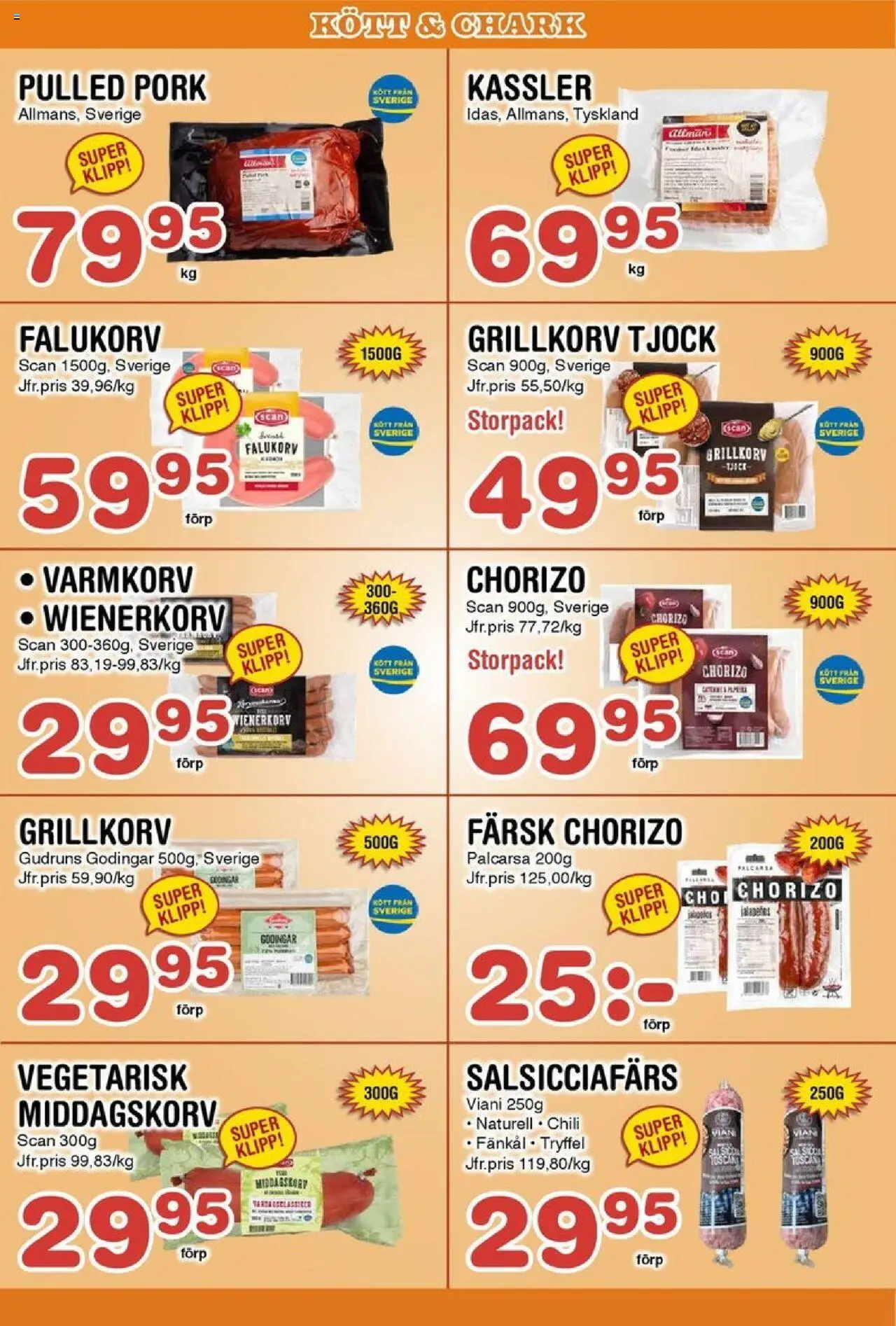 Nya Pulsen reklamblad aktuell från 20.10.2025 | Sida: 5 | Produkter: Varmkorv, Kassler, Grillkorv, Wienerkorv