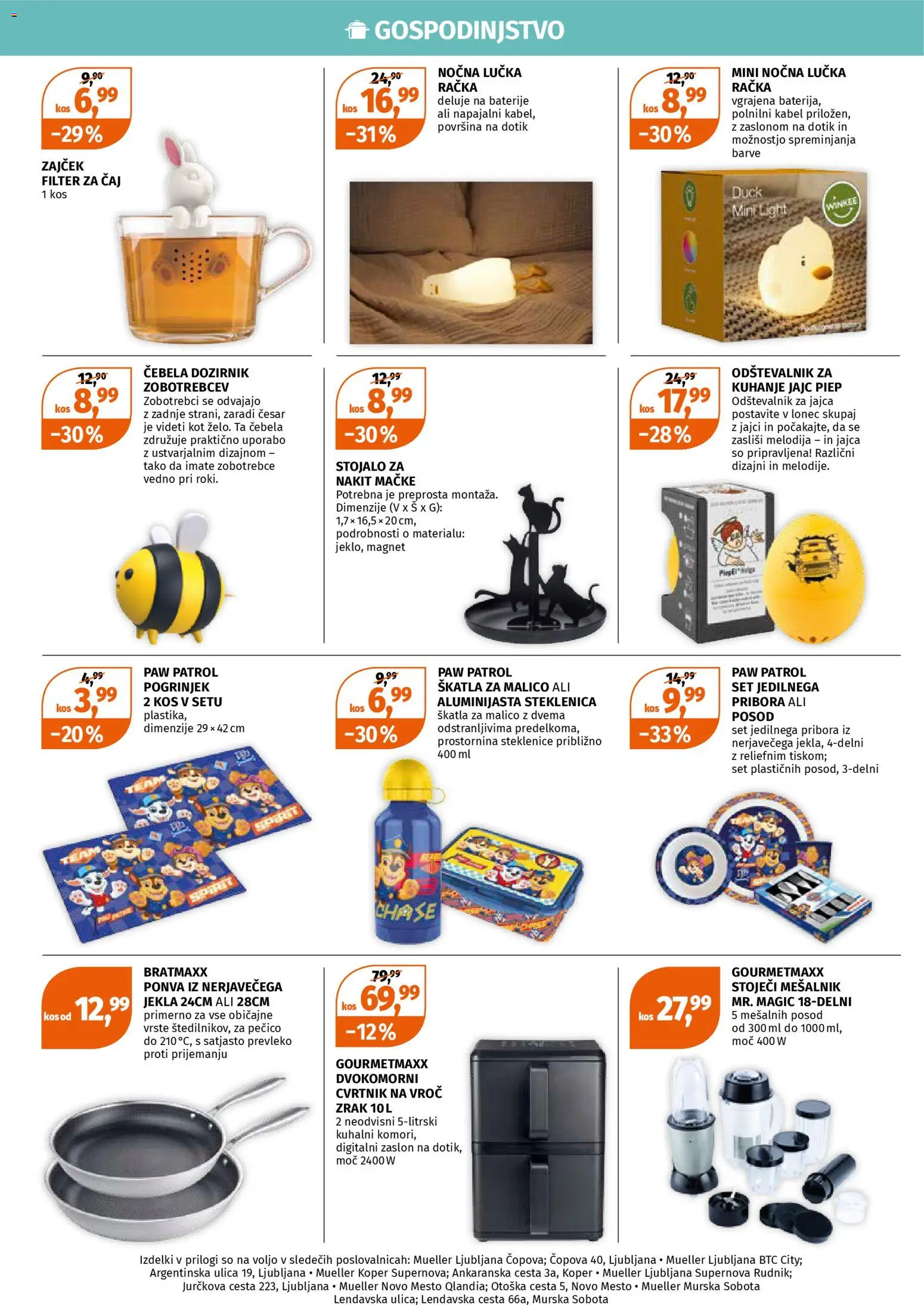 Novi Müller katalog ponudbe – veljaven od 23.03.2026 | Stran: 3 | Izdelki: Mesalnik, Kabel, Skatla, Baterije