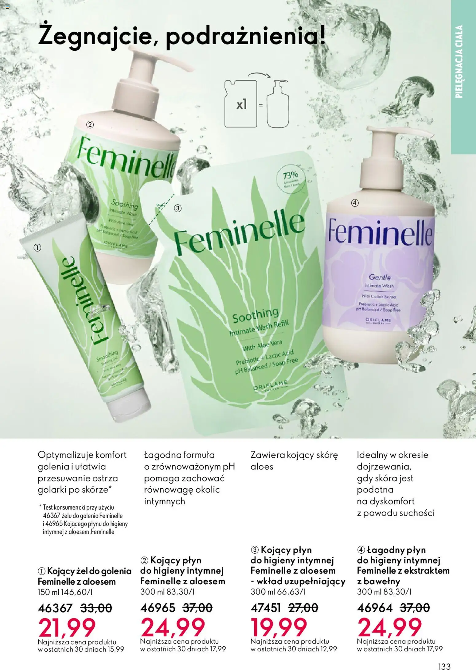 Oriflame Katalog 6 2026 od 15.04.2026 | Strona: 133 | Produkty: Aloes, Płyn do higieny intymnej