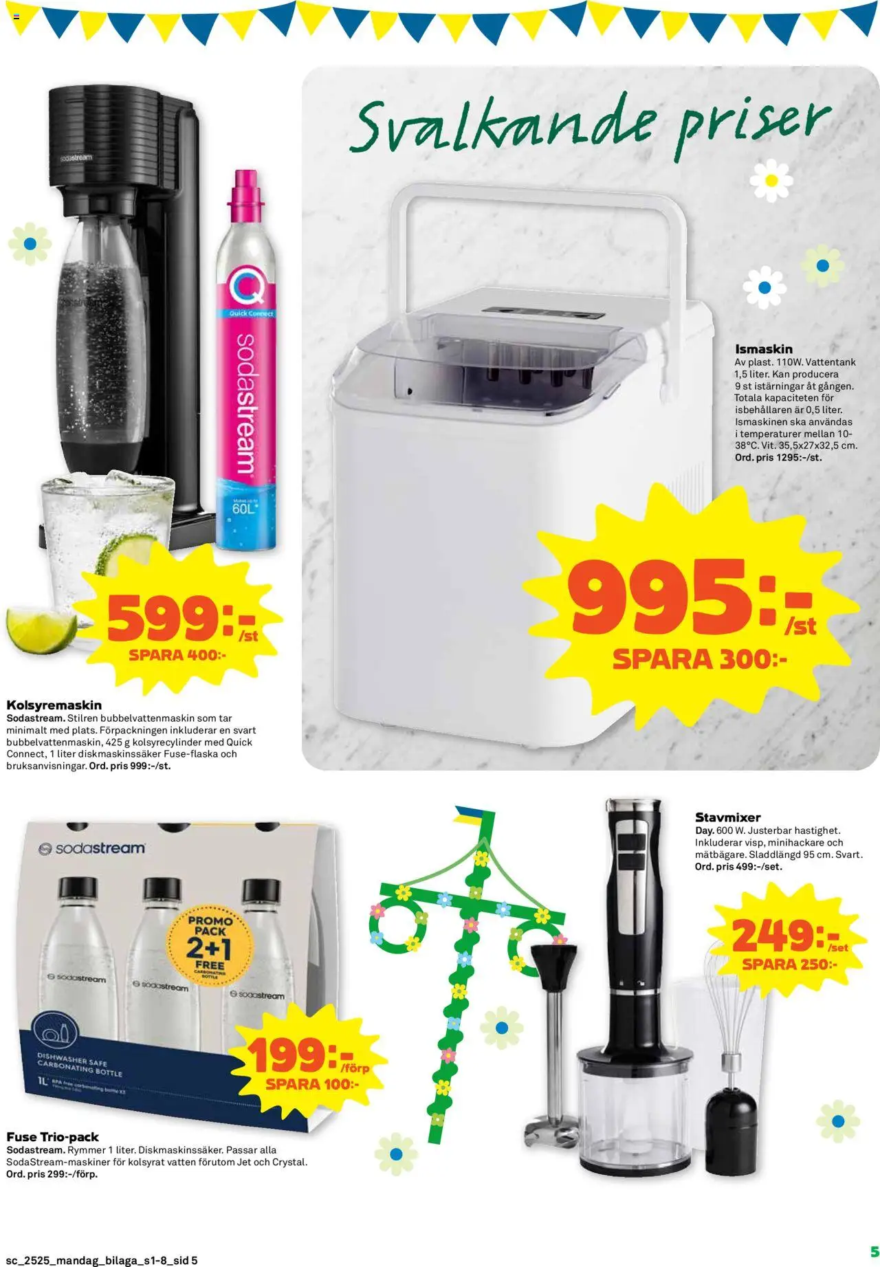 Stora Coop reklamblad aktuell från 16.06.2025 | Sida: 21 | Produkter: Stavmixer, Ismaskin, Sodastream, Kolsyremaskin