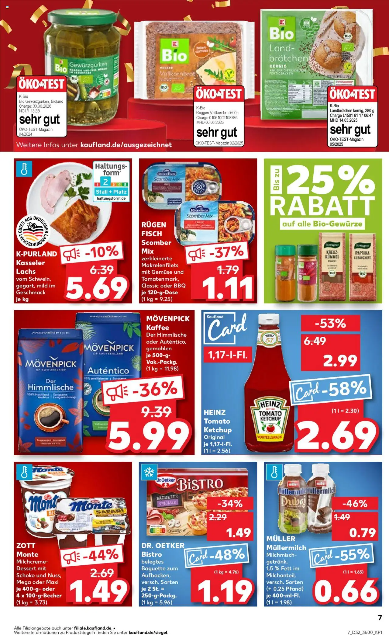 Kaufland prospekt Jena	 - gültig ab dem 07.08.2025 | Seite: 7 | Produkte: Lachs, Movenpick kaffee, Müllermilch, Muller mullermilch