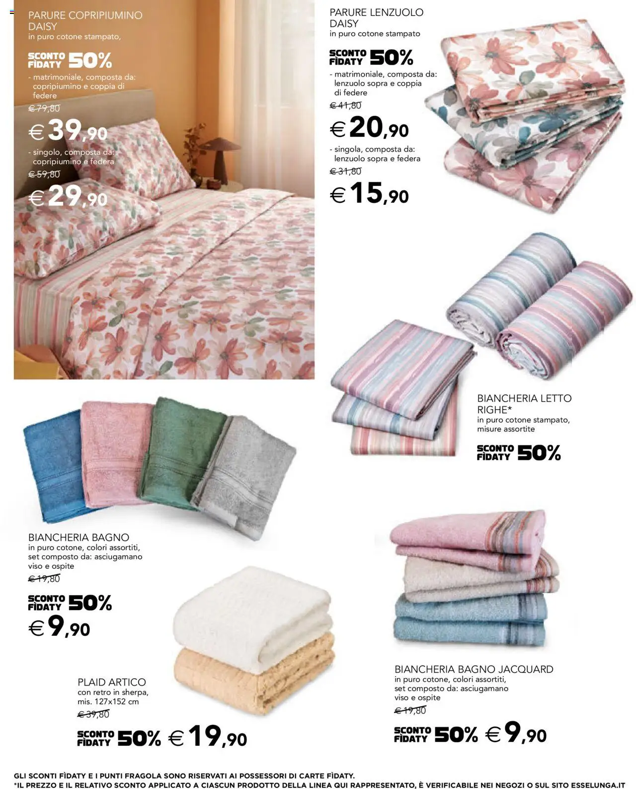 Volantino Esselunga S del 09.10.2025 | Pagina: 14 | Prodotti: Copripiumino, Plaid, Letto, Bagno
