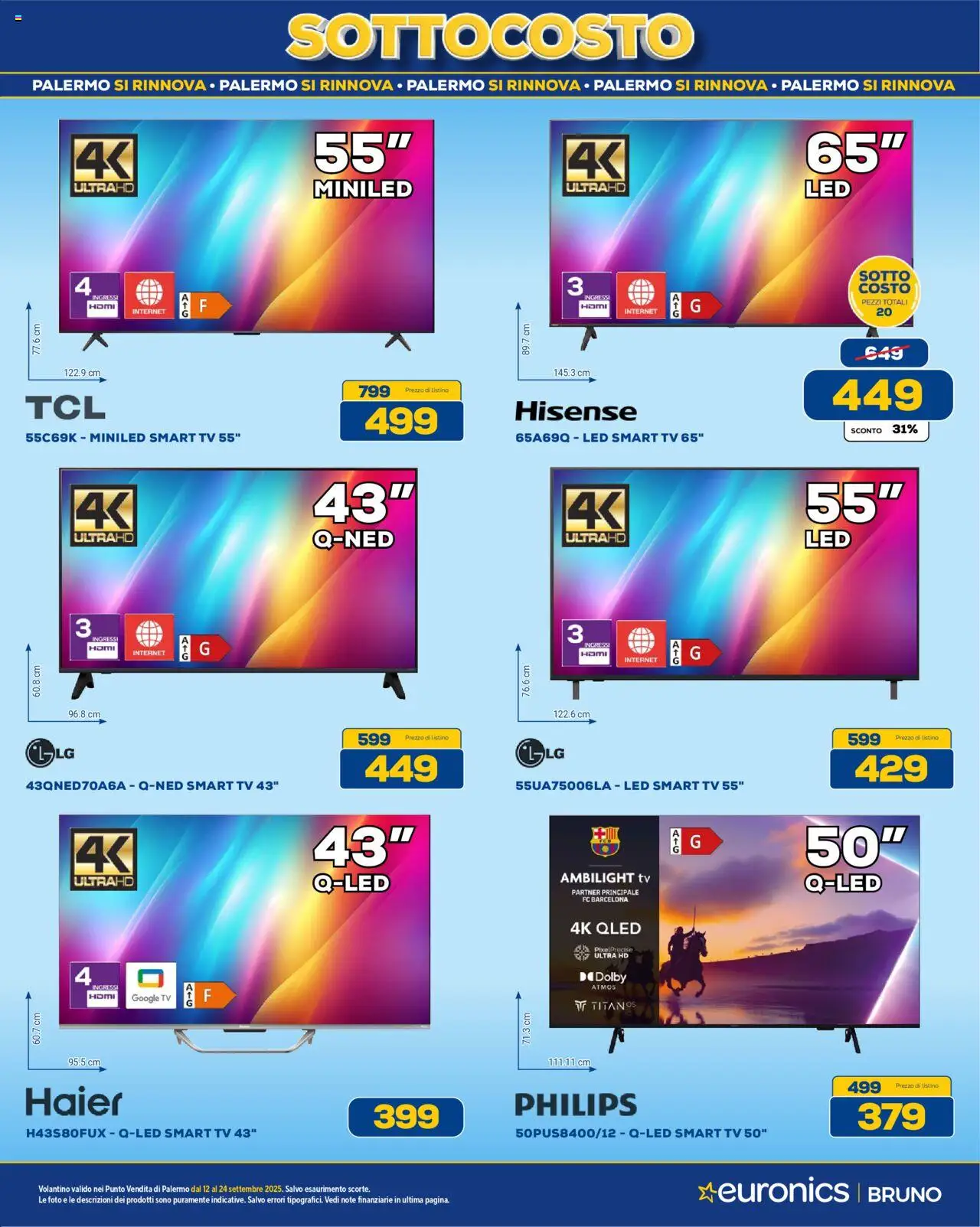 Volantino Euronics del 12.09.2025 | Pagina: 16 | Prodotti: smart TV, TV