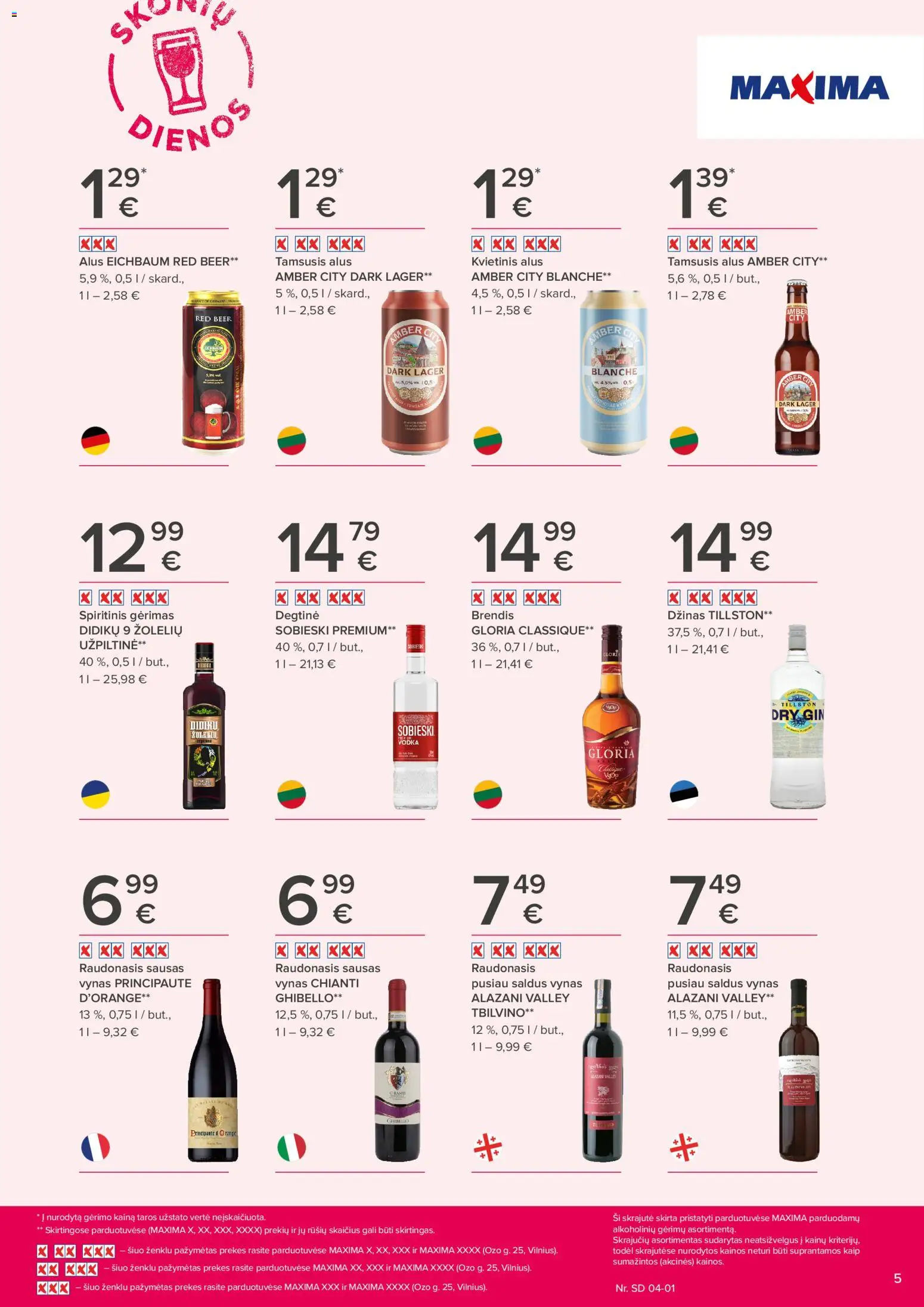 MAXIMA akcijos nuo 19.03.2026 | Puslapis: 5 | Prekių: Degtinė, Vynas, Alus, Džinas