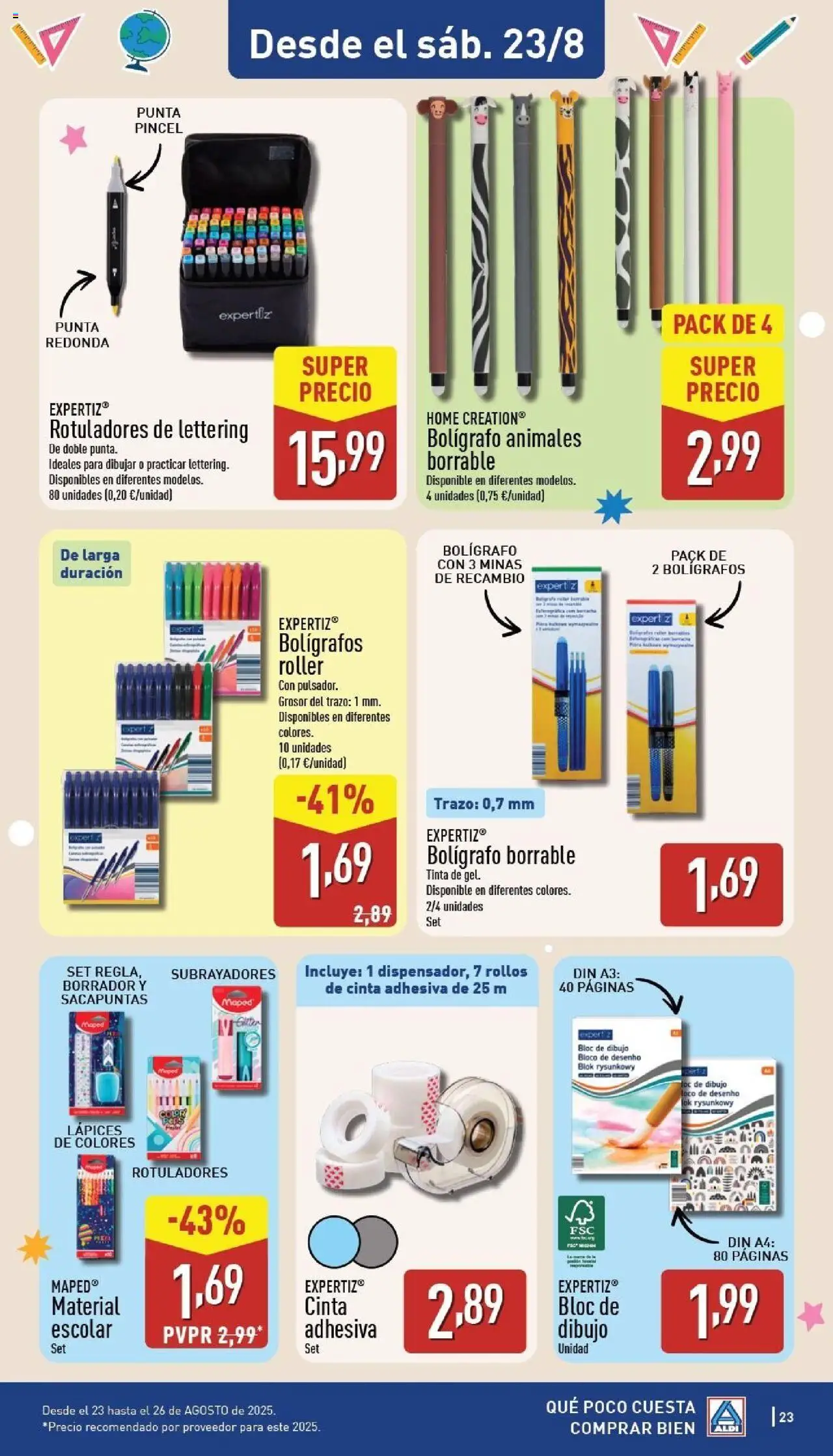 Aldi folleto Baleares │ válido desde el 18.08.2025 | Página: 23 | Productos: Sacapuntas