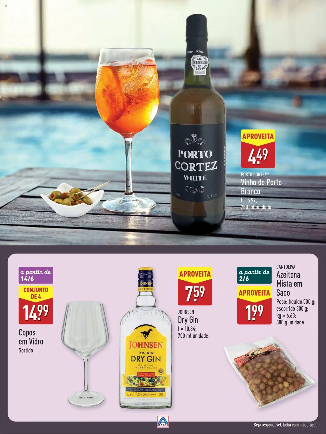 Aldi Especial Verão  │ válido de 09.06.2025 | Página: 15 | Produtos: Copos, Vinho, Gin