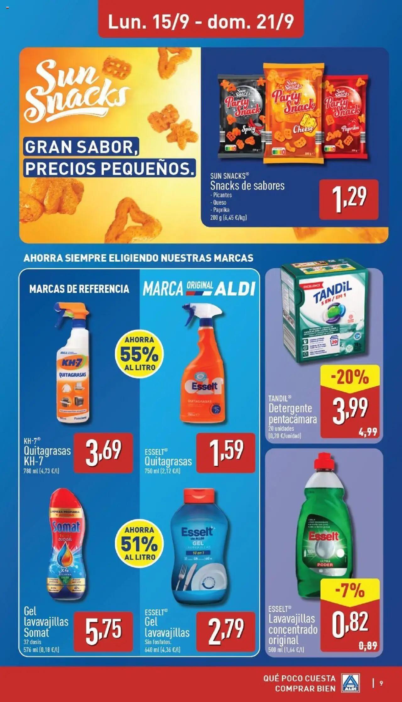Aldi folleto Baleares │ válido desde el 15.09.2025 | Página: 9 | Productos: Detergente, Lavavajillas