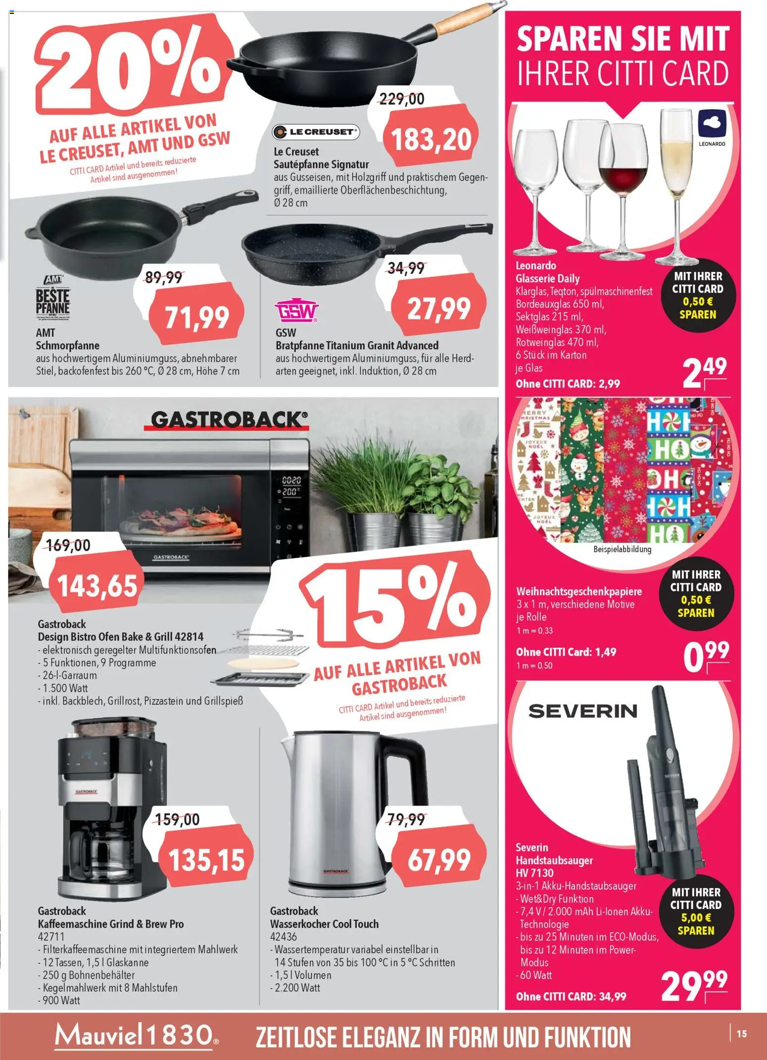 CITTI Markt Prospekt 	 – gültig ab 19.11.2025 | Seite: 17 | Produkte: Herd, Ofen, Wasserkocher, Filterkaffeemaschine