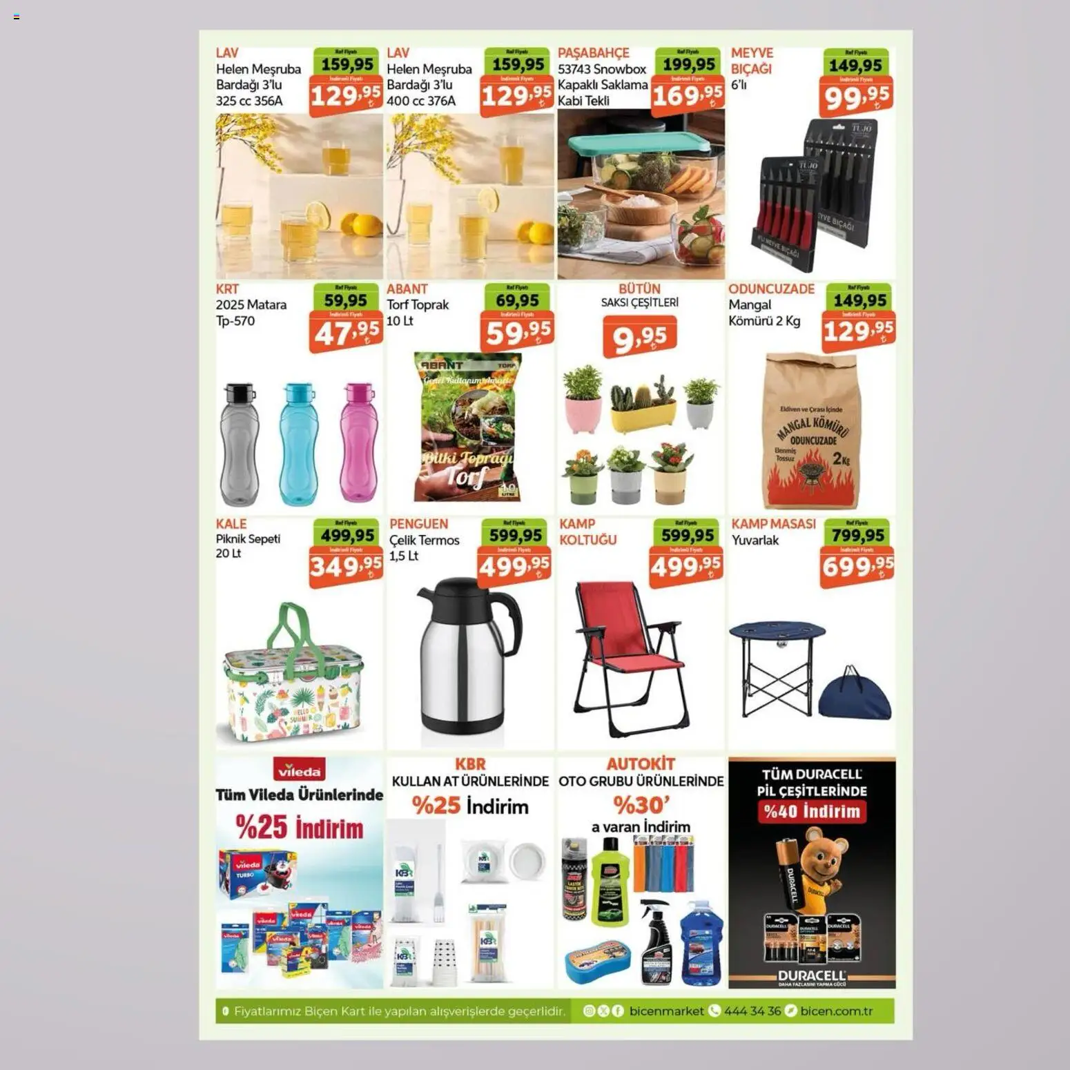Biçen Market Katalog - 16.04.2026 tarihinden itibaren geçerlidir | Sayfa: 10 | Ürünler: Pil, Saksı, Eldiven, Termos
