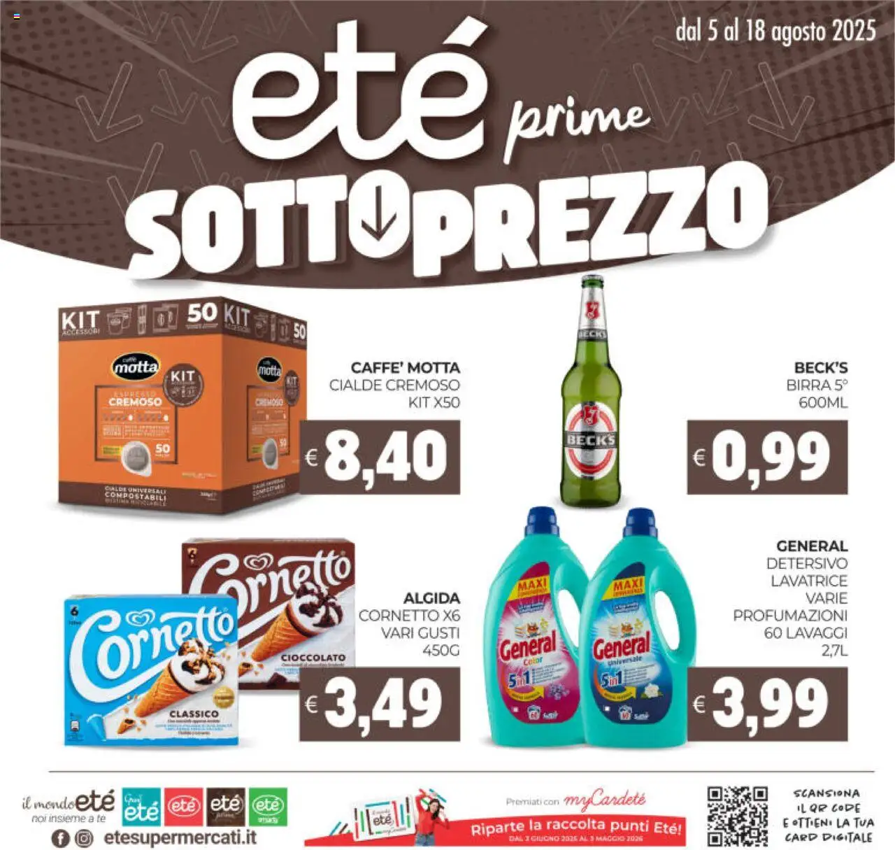 Volantino Eté del 05.08.2025 | Pagina: 1 | Prodotti: Cioccolato, Birra, Tè, Lavatrice