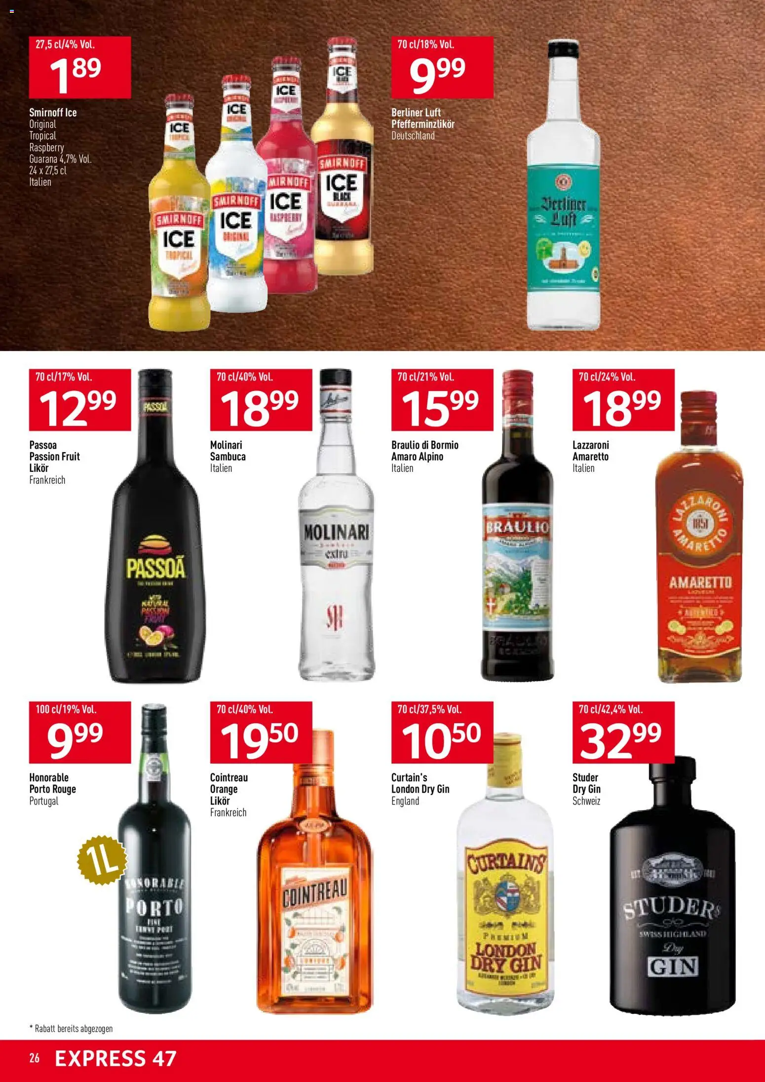Prodega Aktionen – gültig ab 17.11.2025 | Seite: 26 | Produkte: Likör, Rouge, Gin