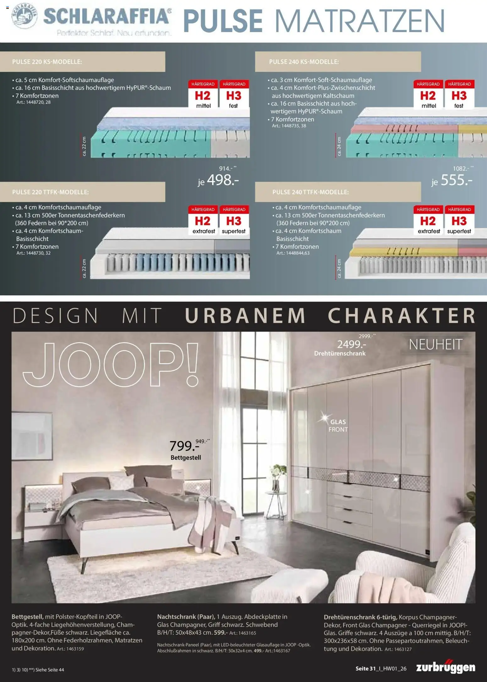 Zurbrüggen Ihr Einrichtungshaus der Extraklasse – gültig ab 27.03.2026 | Seite: 31 | Produkte: Drehtürenschrank