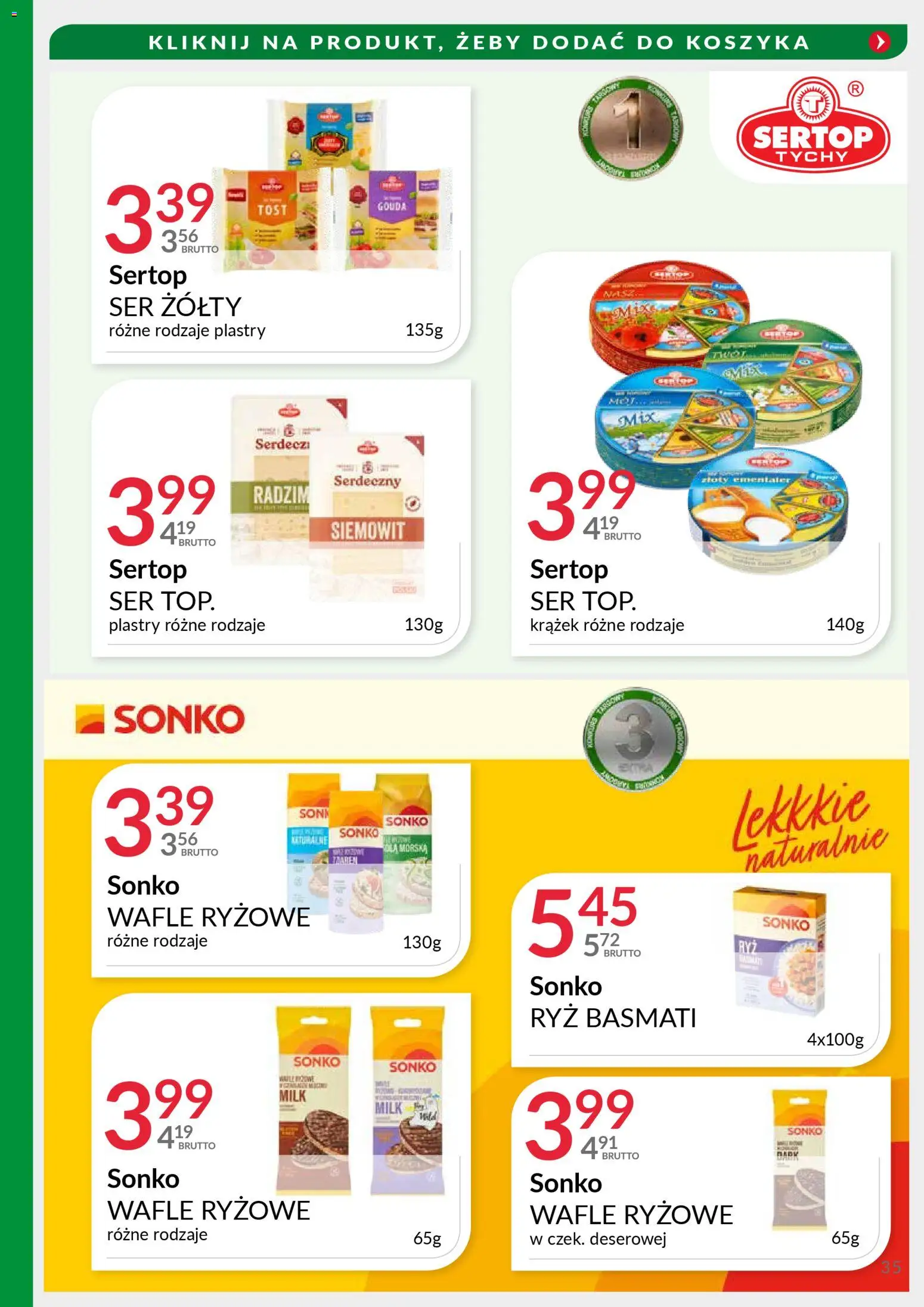 Eurocash Gazetka - Targi Jesień od 17.11.2025 | Strona: 35 | Produkty: Ser żółty, Wafle, Ryż, Ryż basmati