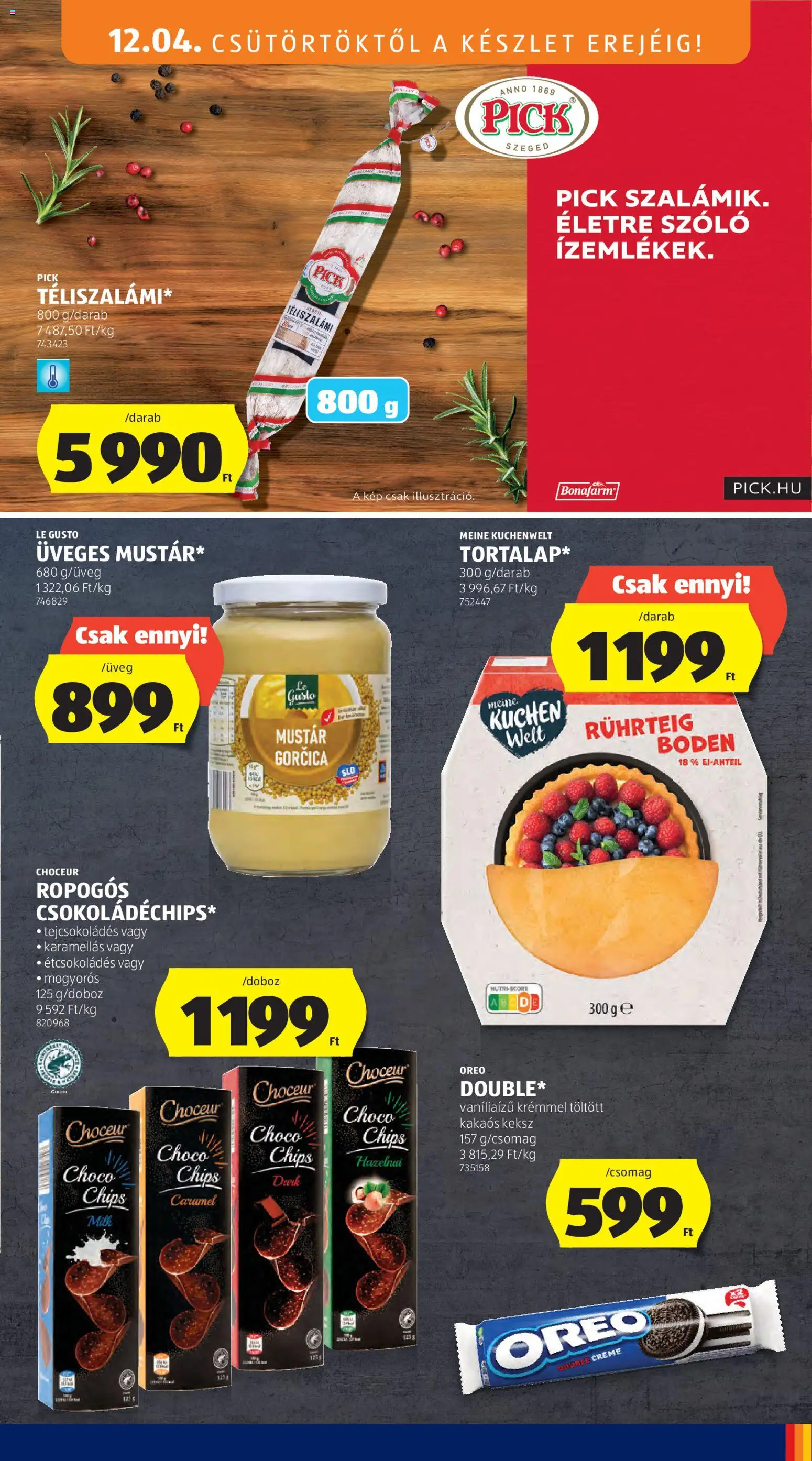 Aldi akciós ujság - amely érvényes a következő dátumtól: 04.12.2025 | Oldal: 21 | Termékek: Szőlő, Pick, Mustár, Keksz