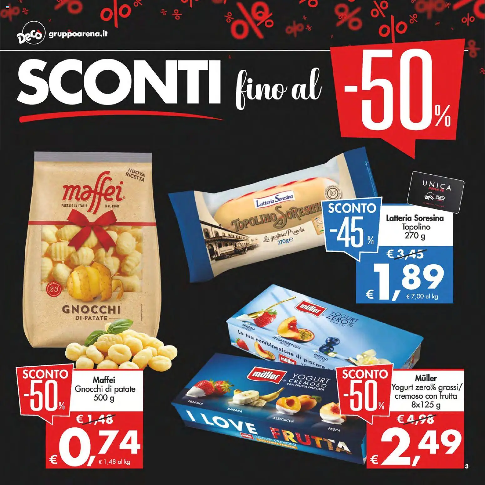 Volantino Decò del 13.02.2026 | Pagina: 3 | Prodotti: Frutta, Pesca, Provola, Gnocchi