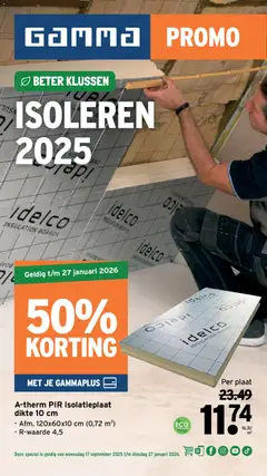 GAMMA - Isolatiespecial - Voorbeeld van een folder van GAMMA, geldig van 17.09.2025