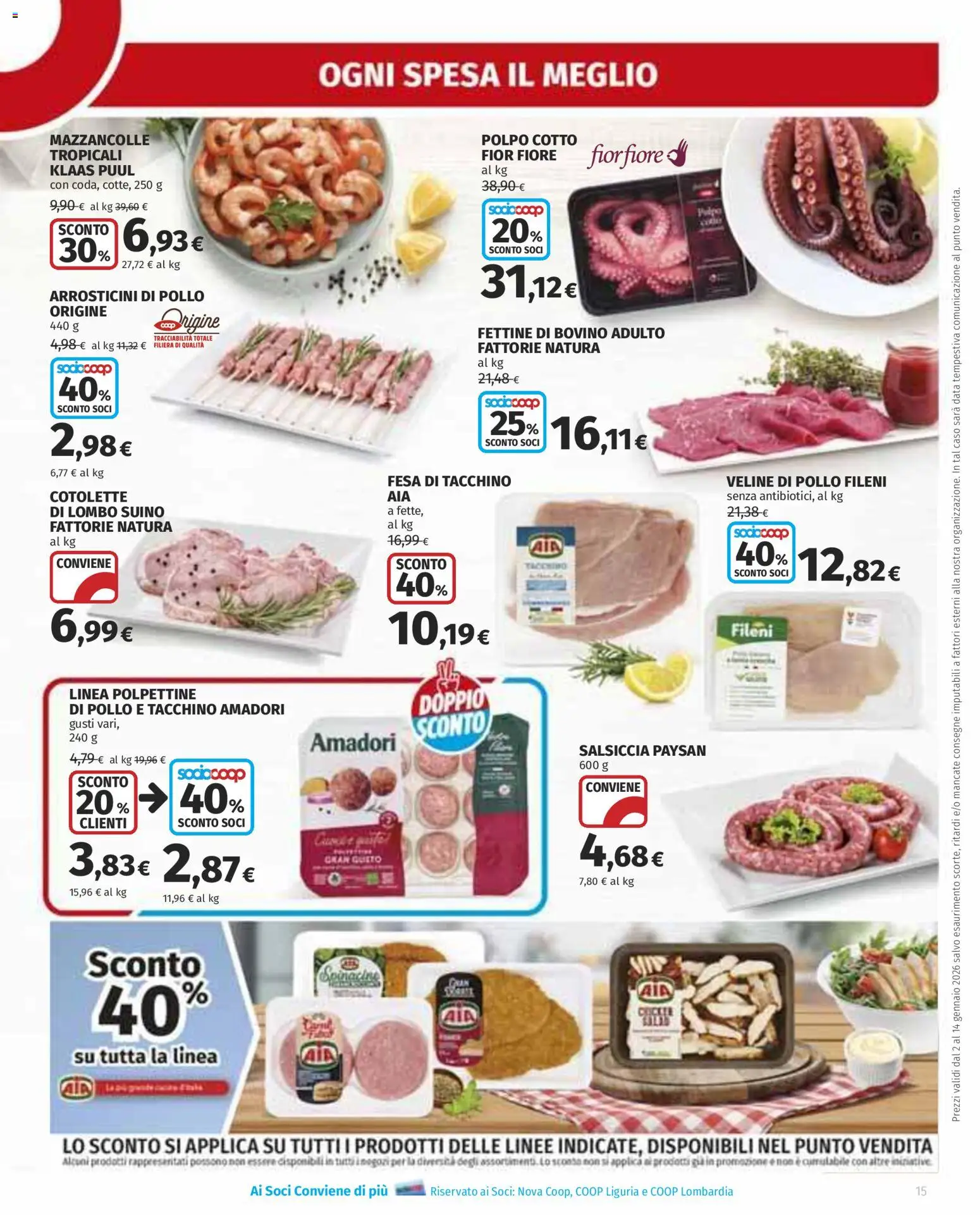 Volantino Ipercoop del 02.01.2026 | Pagina: 15 | Prodotti: Bovino, Veline, Suino, Data