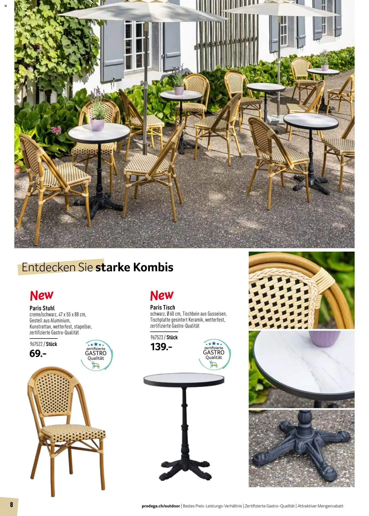 Prodega Aktionen Outdoor-Ausstattung – gültig ab 01.03.2026 | Seite: 8 | Produkte: Tisch, Stuhl