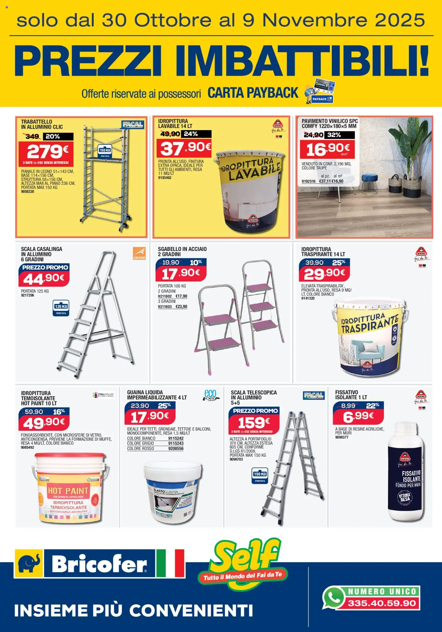 Volantino Self del 30.10.2025 | Pagina: 2 | Prodotti: Tè, Pavimento, Sgabello, Alluminio