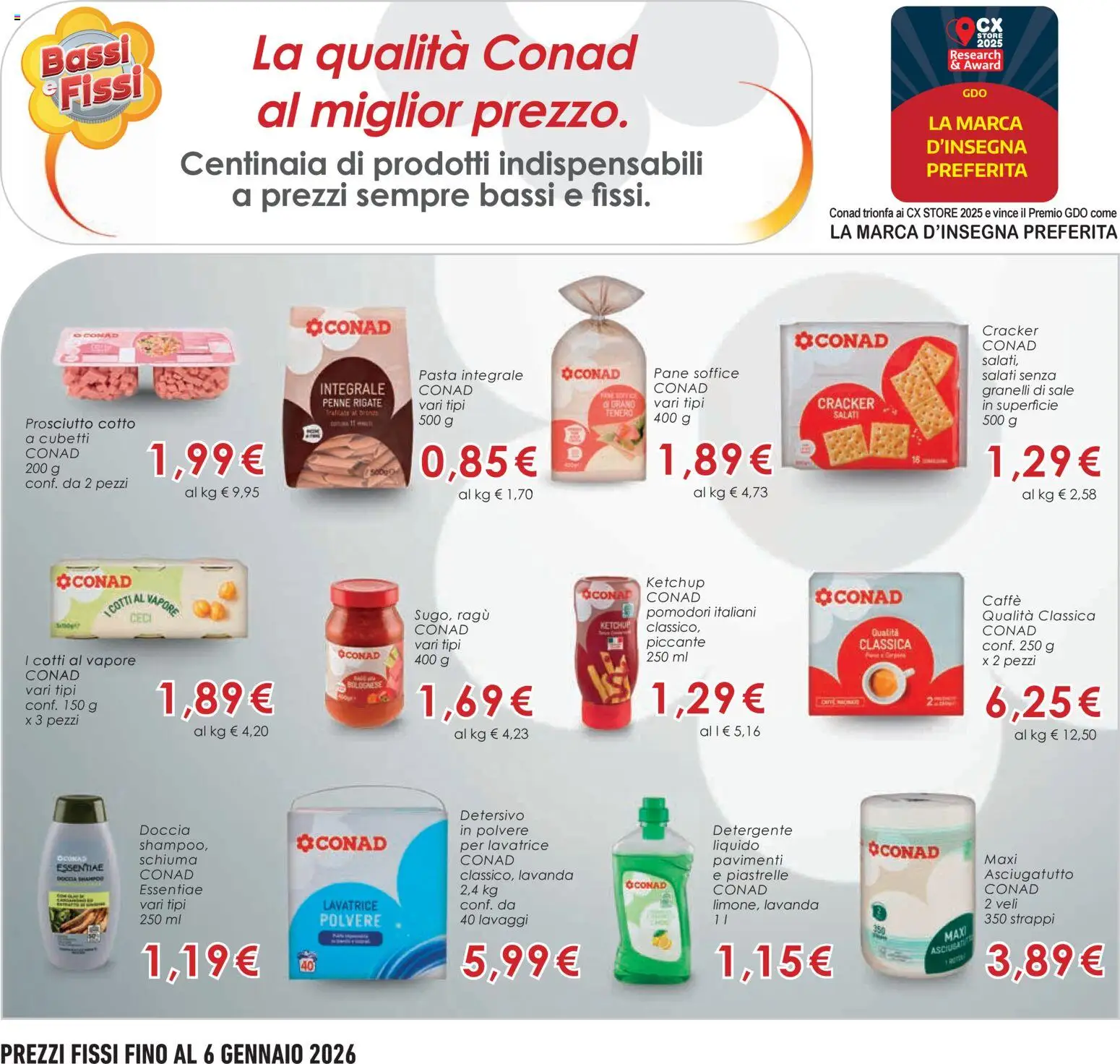 Volantino Conad del 27.12.2025 | Pagina: 19 | Prodotti: Pomodori, Asciugatutto, Lavanda, Penne