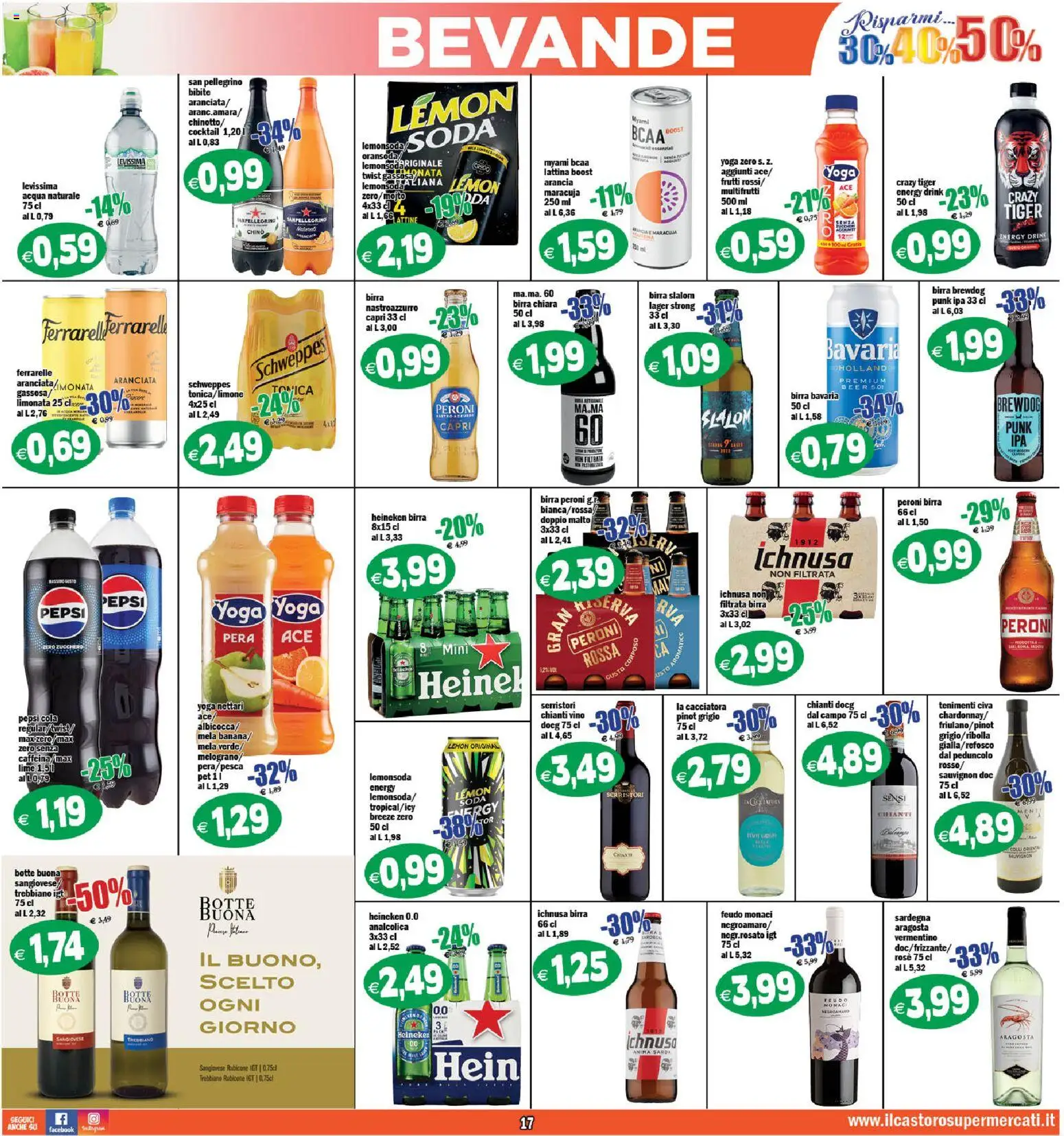 Volantino Il Castoro del 07.11.2025 | Pagina: 17 | Prodotti: Birra, Acqua, Vino, Heineken
