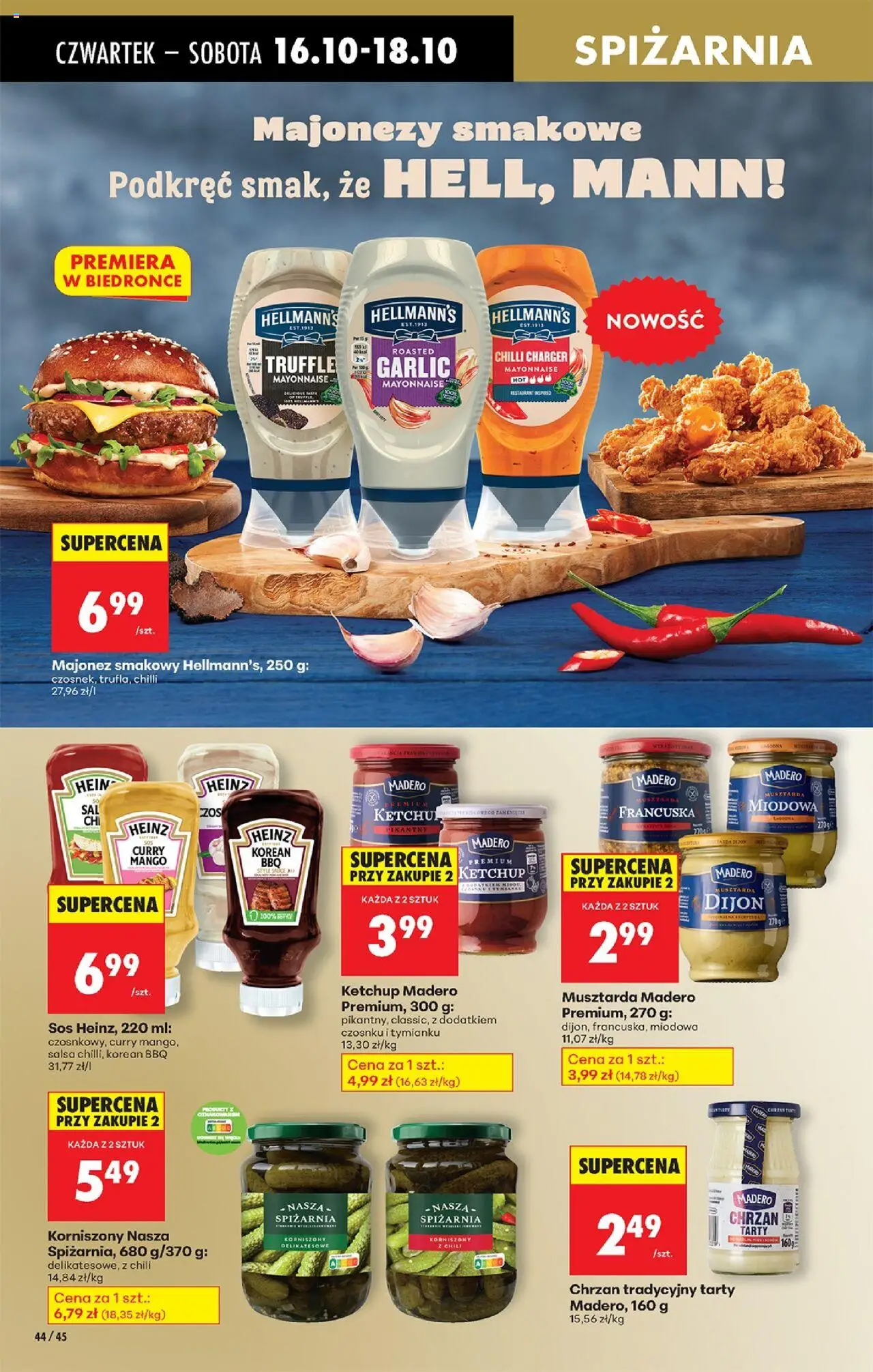 Biedronka gazetka - Oferta w tym tygodniu od 16.10.2025 | Strona: 52 | Produkty: Mango, Ketchup, Chrzan, Sos