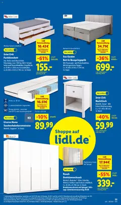 Lidl Prospekt 	 – gültig ab 15.09.2025 | Seite: 7 | Produkte: Bett, Nachttisch, Drehtürenschrank, Spiegel