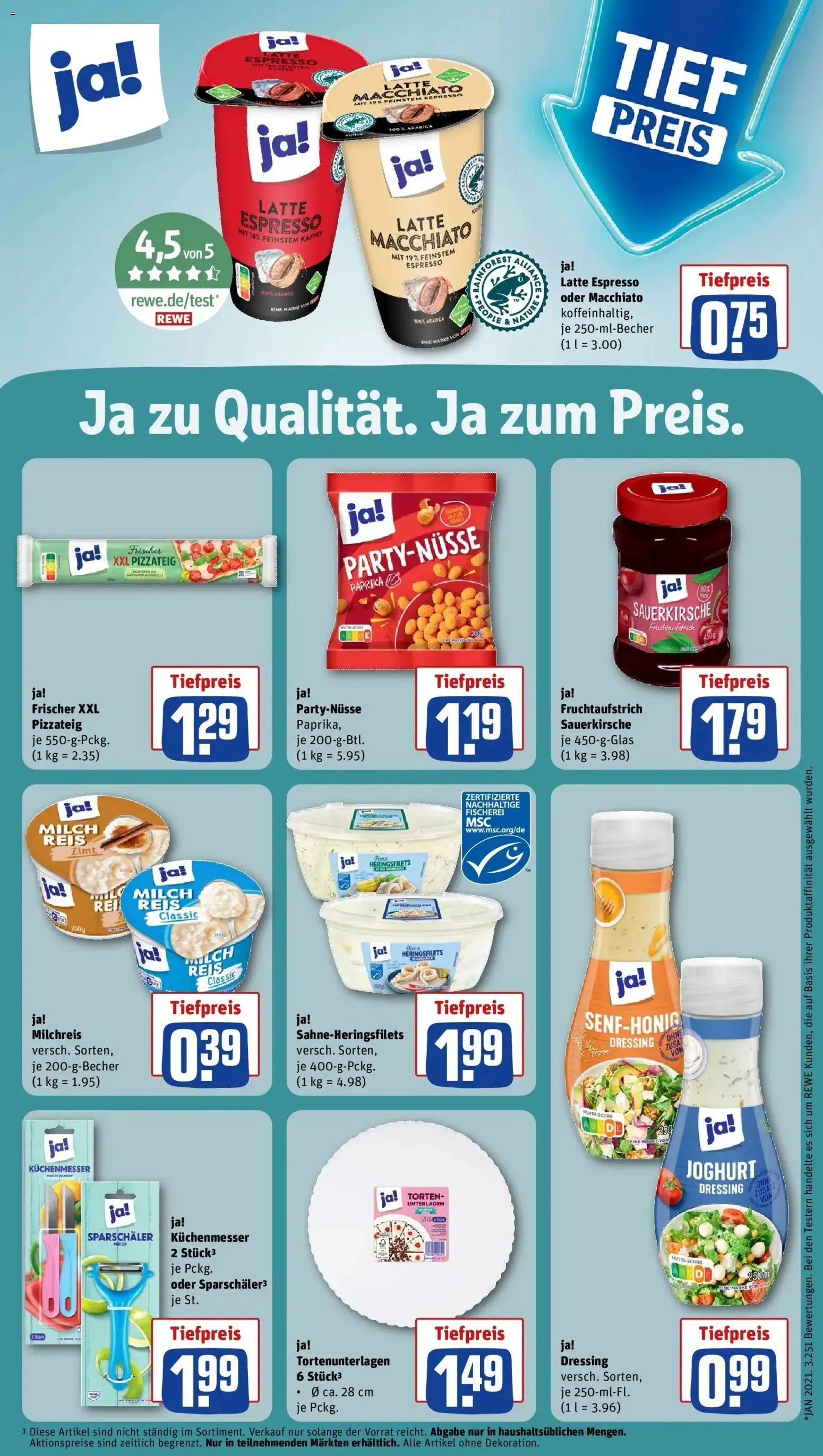 Rewe Prospekt Grevenbroich / Kapellen	 – gültig ab 01.03.2026 | Seite: 19 | Produkte: Milch, Kaffee, Pizza, Reis