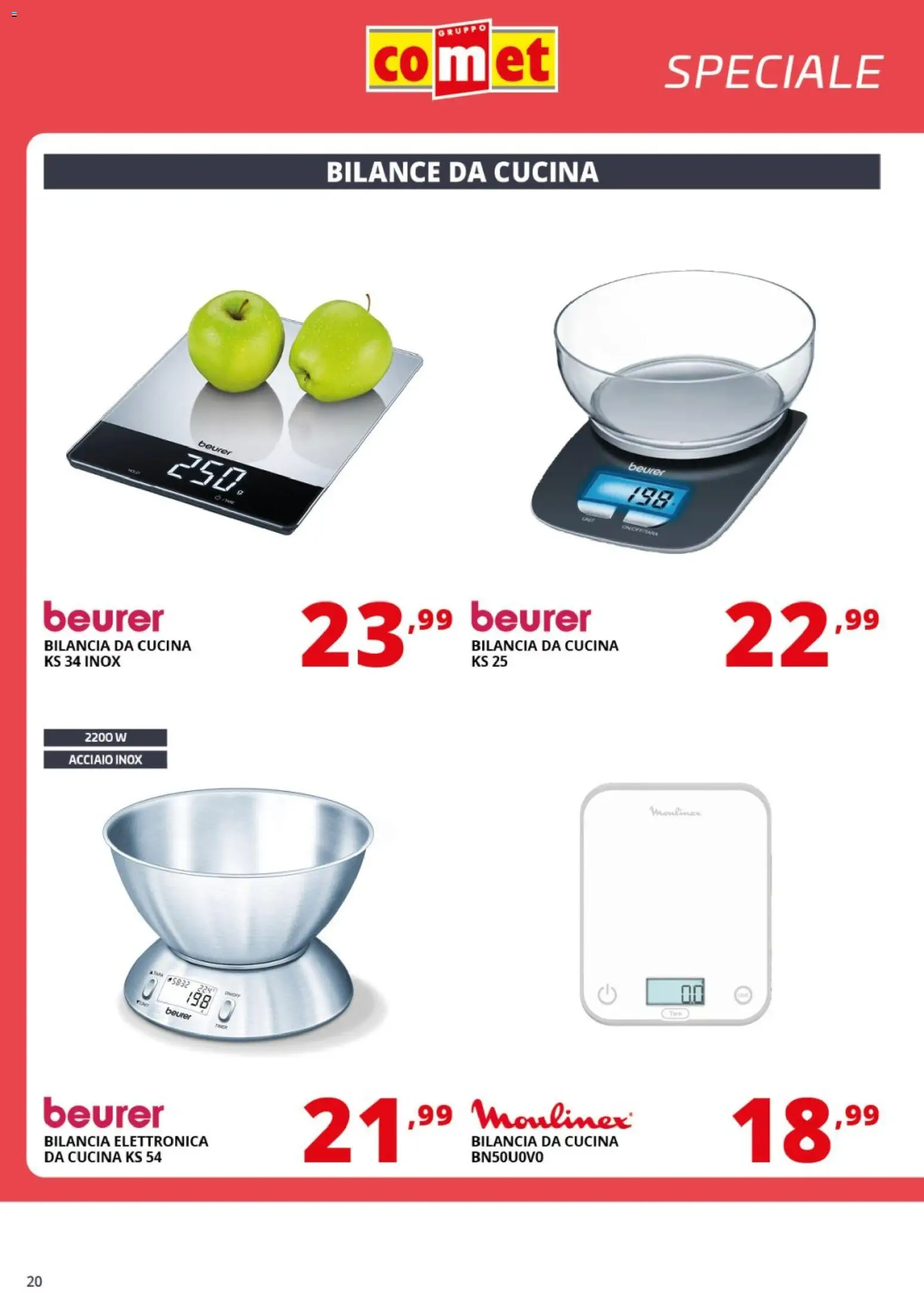 Volantino Comet del 24.04.2026 | Pagina: 20 | Prodotti: Bilancia