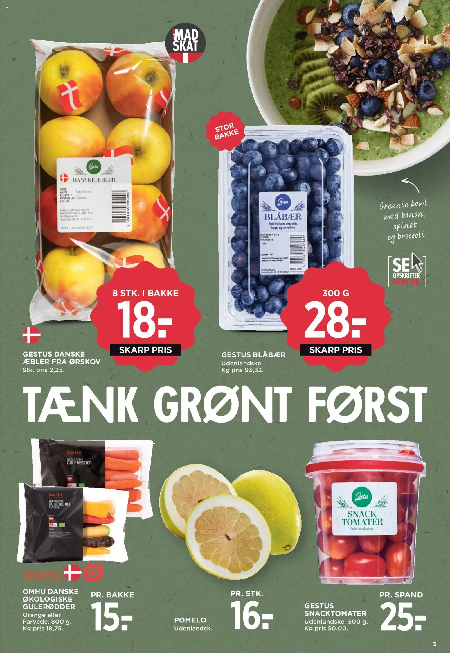 Meny tilbudsavis – gyldig fra 09.01.2026 | Side: 7 | Produkter: Blåbær, Tomater, Gulerødder, Broccoli