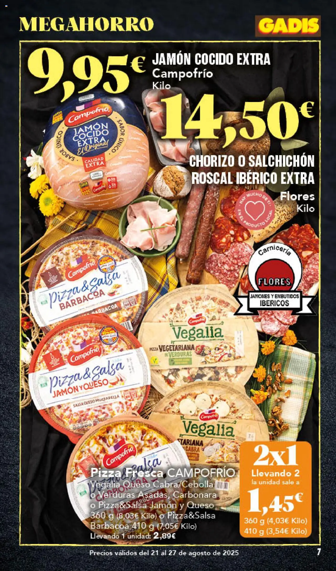 Gadis folleto │ válido desde el 21.08.2025 | Página: 7 | Productos: Queso, Jamón, Jamón cocido, Νυχτικό