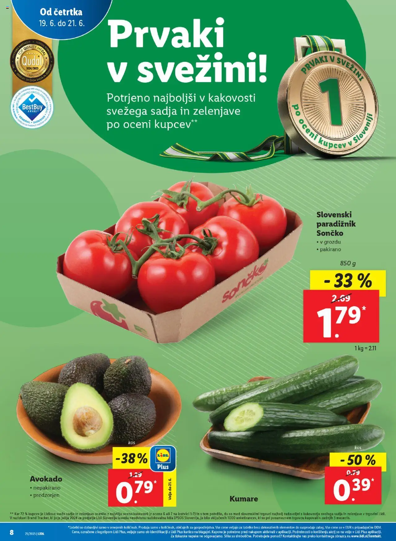 Lidl katalog │ velja od 19.06.2025 | Stran: 10 | Izdelki: Paradiznik, Avokado, Sadje