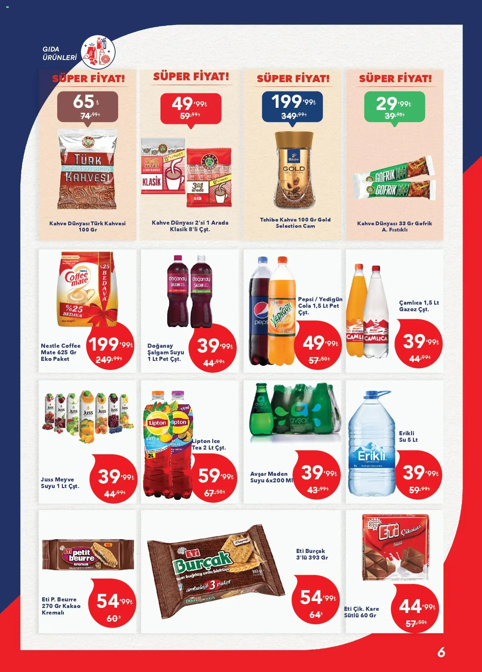 Kim Market Katalog - 16.11.2025 tarihinden itibaren geçerlidir | Sayfa: 6 | Ürünler: Kahve, Çikolata, Şeker, Maden suyu