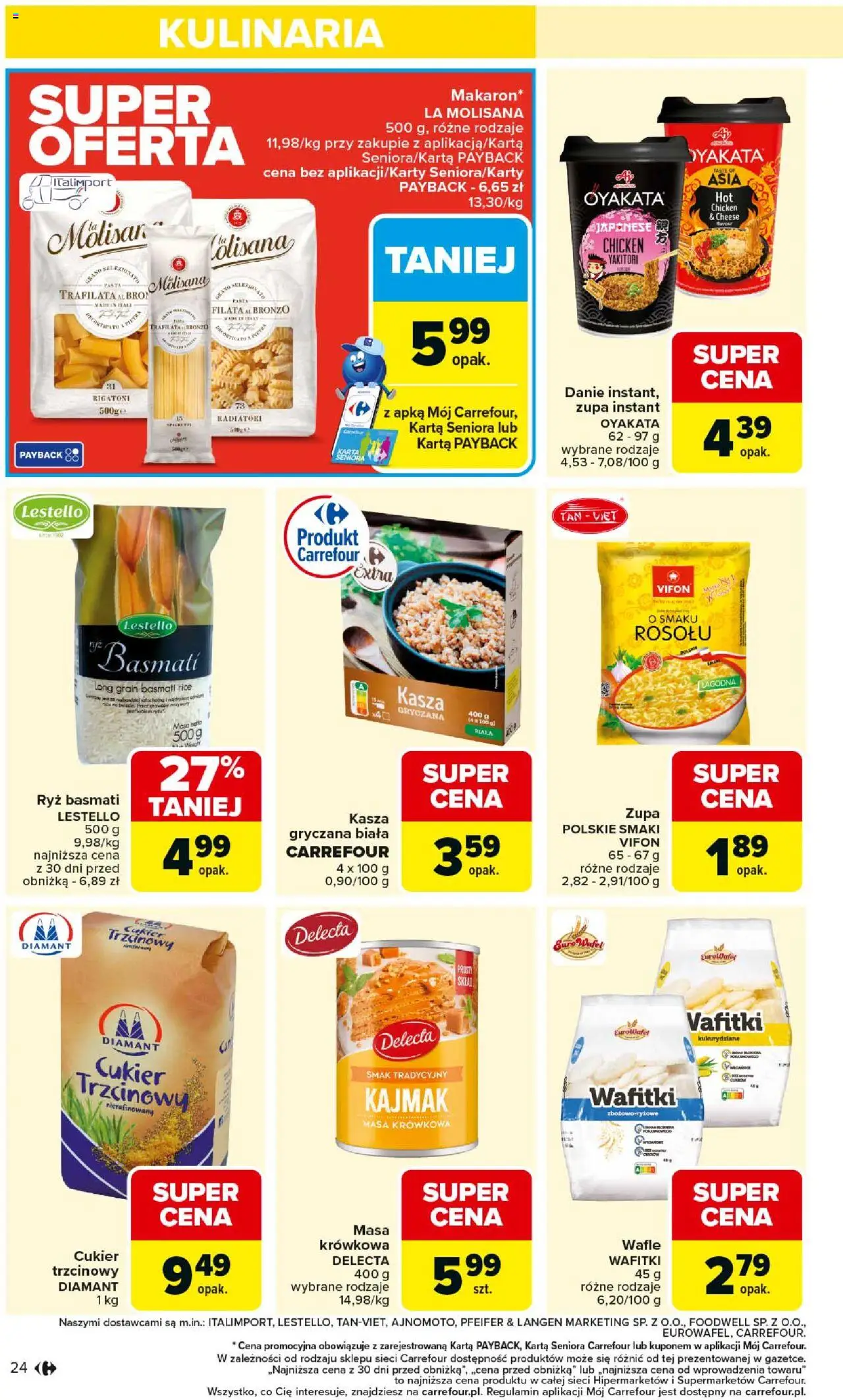 Carrefour Gazetka od 01.09.2025 | Strona: 26 | Produkty: Wafle, Zupa, Cukier trzcinowy, Ryba