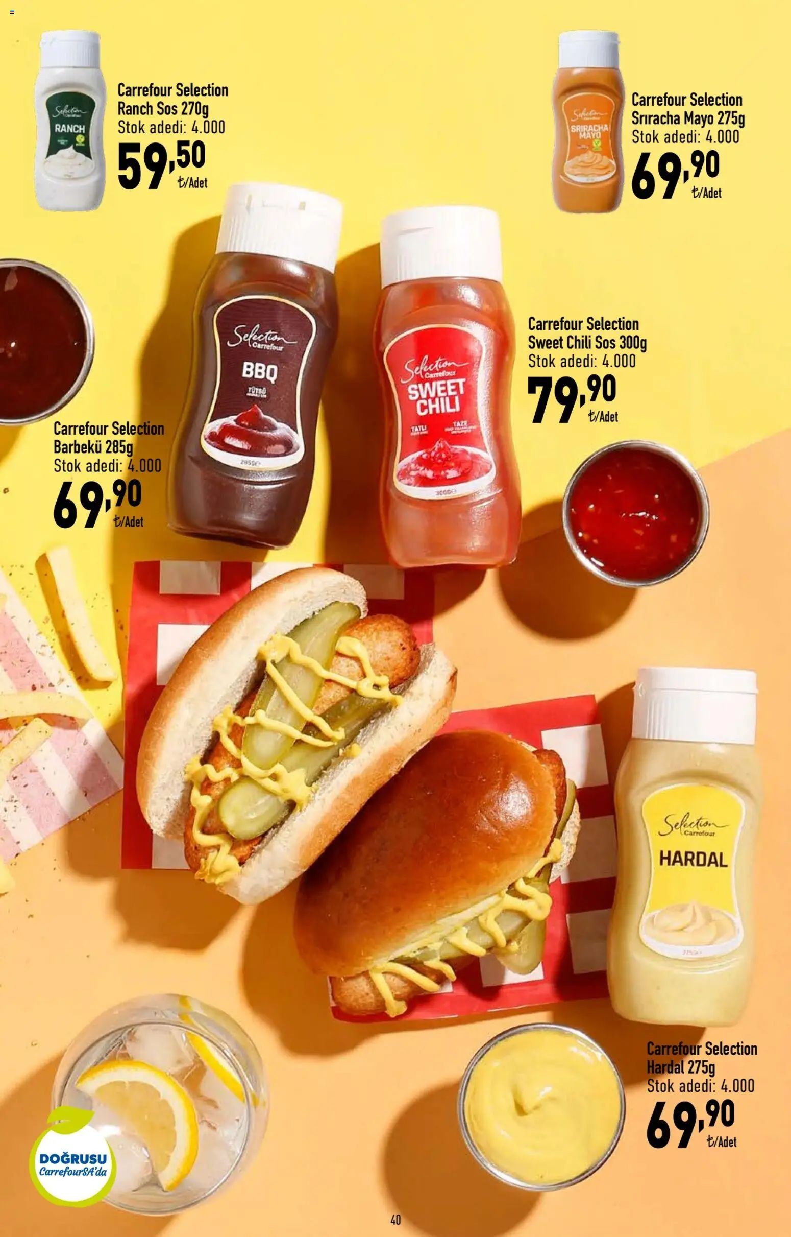 CarrefourSA Katalog - 09.03.2026 tarihinden itibaren geçerlidir | Sayfa: 40 | Ürünler: Hardal, Ranch sos, Mayo, Sos
